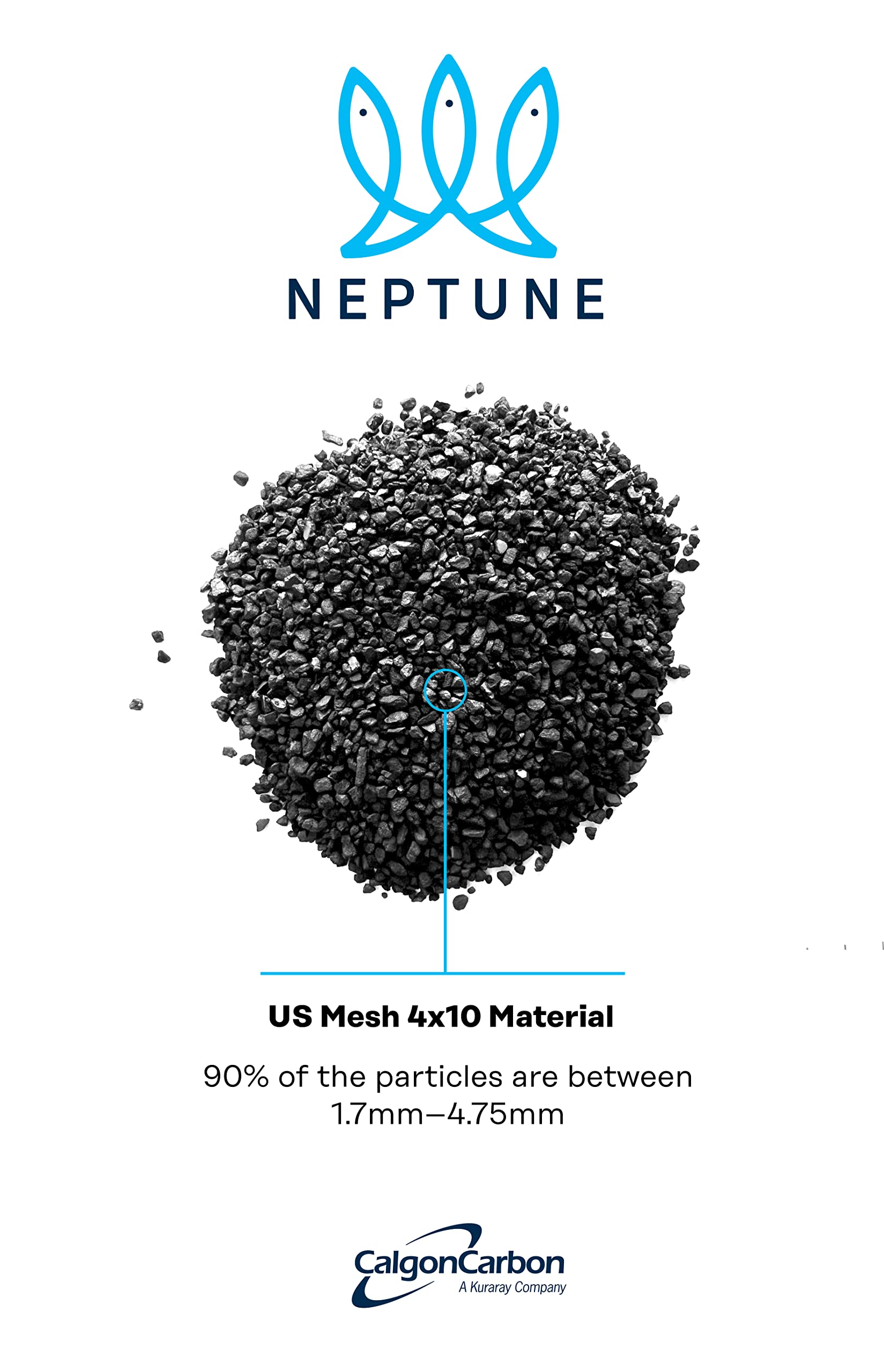 CalgonCarbon Neptune Premium Activated Carbon for Aquariums, 25 lbs, Made in the USA, Certified Quality