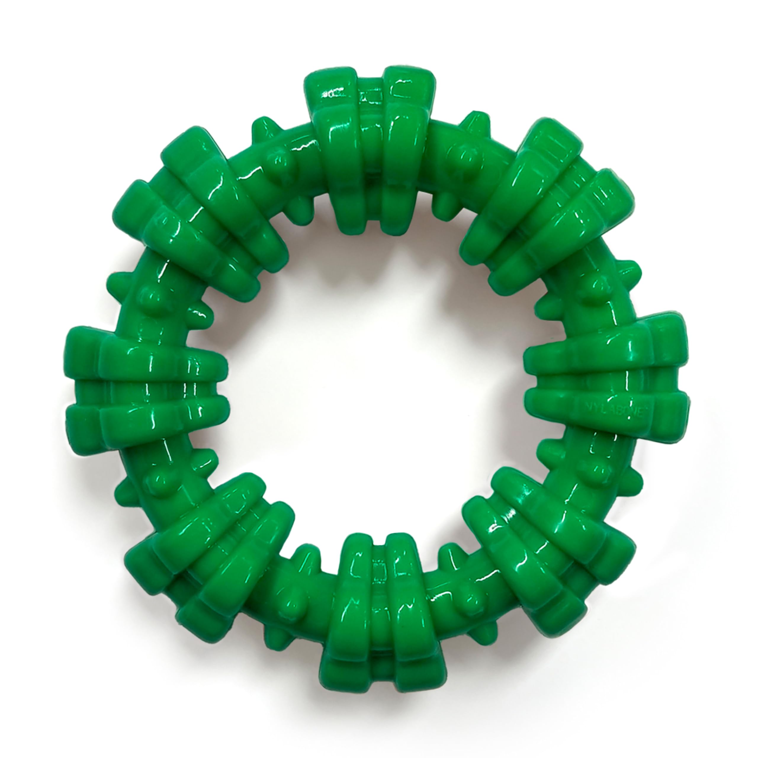 Nylabone Holiday Edition Textured Ring Power Chew Toy for Dogs, Dog Chew Bones for Aggressive Chewers, Wintergreen Flavor, X-Lar