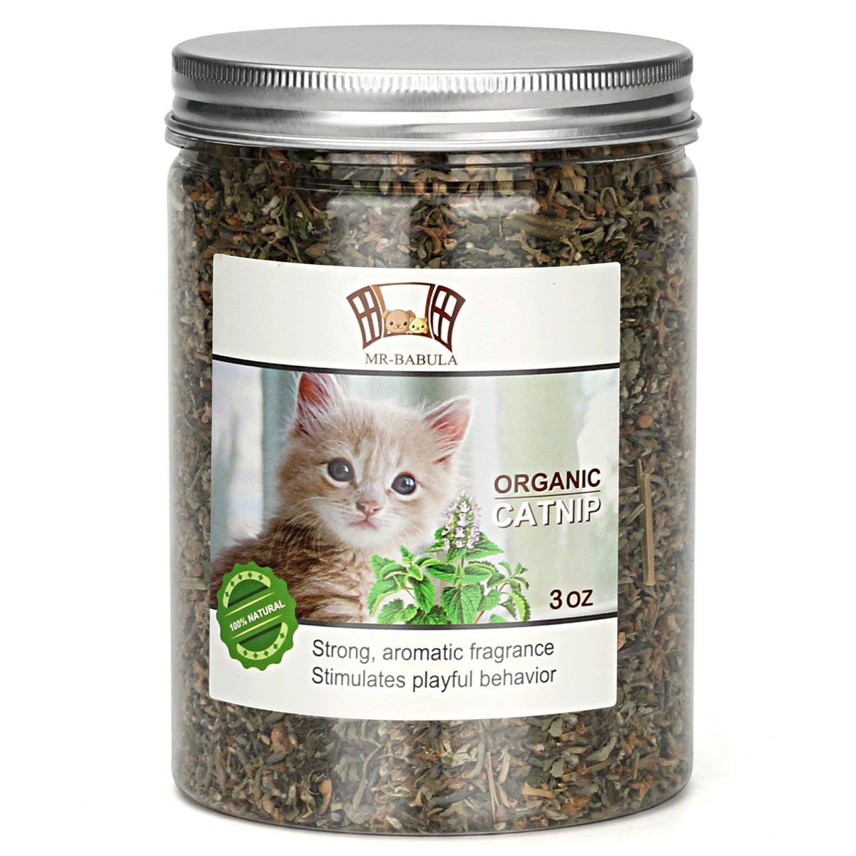 Mr-Babula Premium Natural Catnip, Selected Fresh Catnip Leaves & Bud (3Oz)