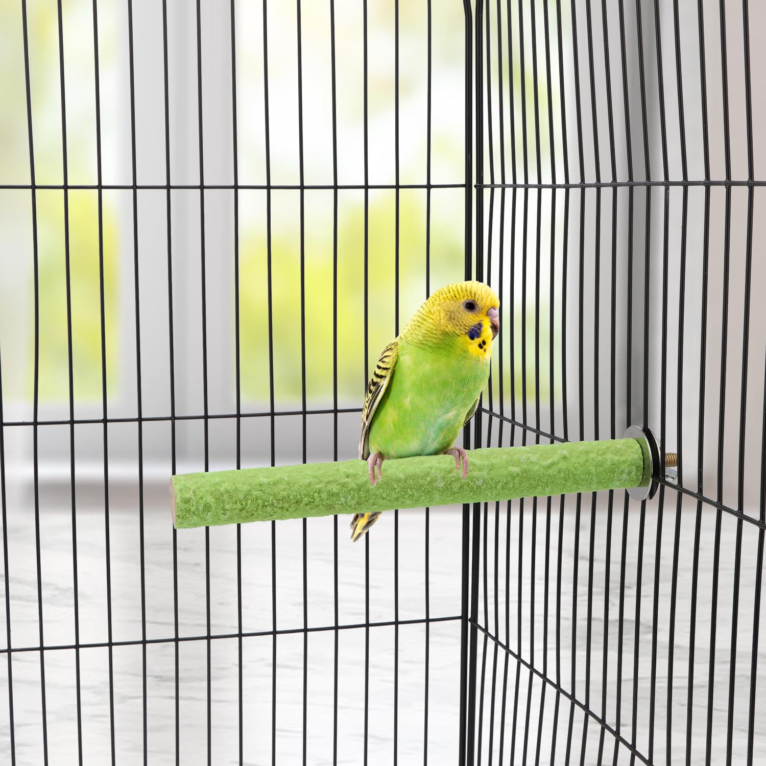 Hypeety Bird Cage Perch Stand Wooden Paw Grinding Toy Chew Toys For Bird Parrot Macaw African Greys Budgies Parakeet Cockatiels