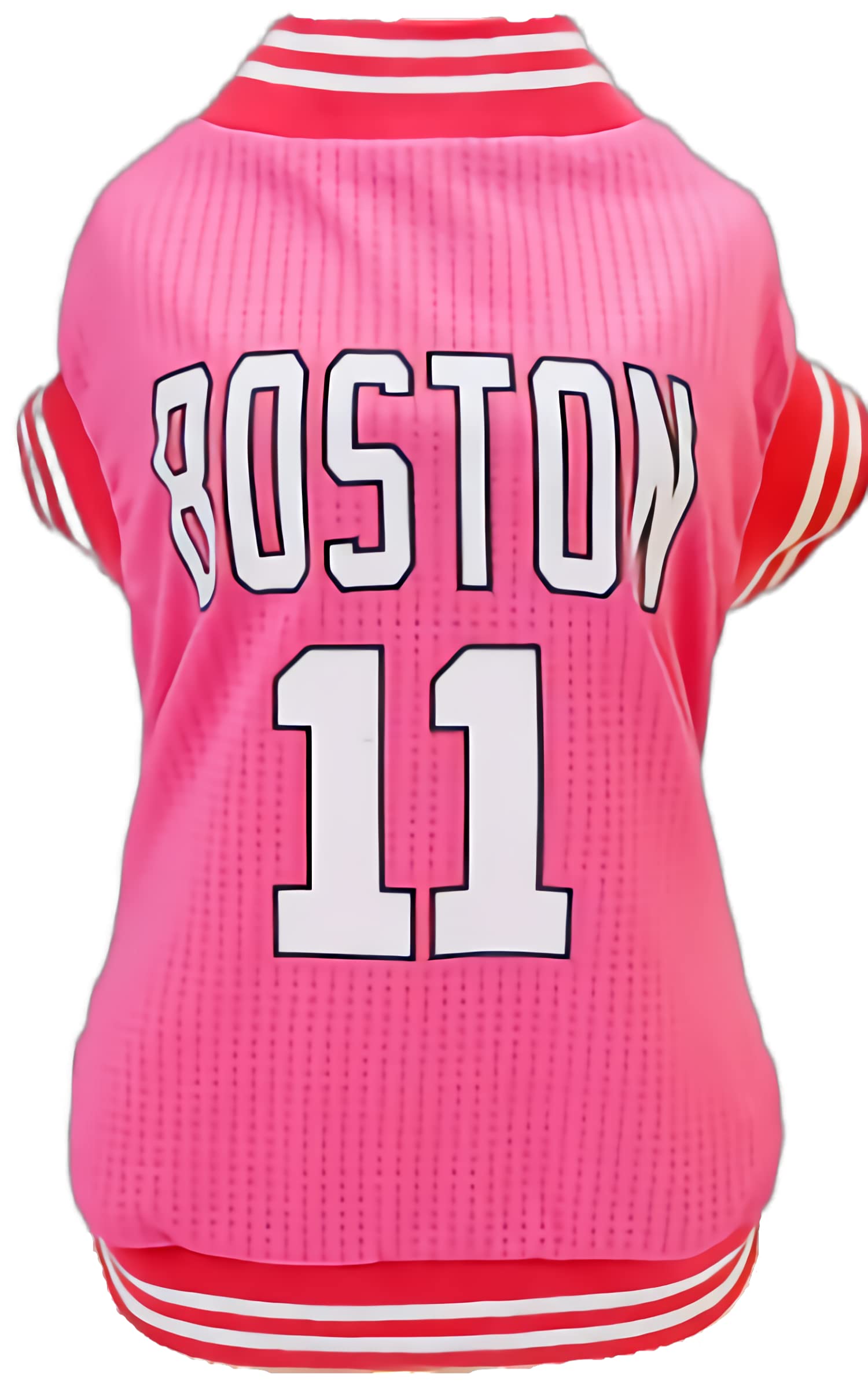 Dog Clothes Basketball Mesh Breathable T-Shirt,Pet Clothes Puppy Sportswear Spring/Summer Fashion Dog Shirt. (Pink, Large)