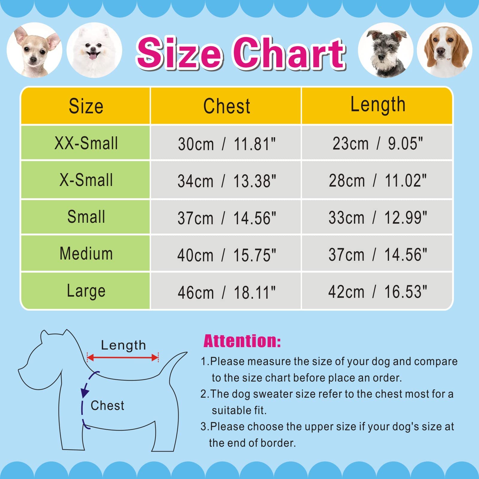 Chborchicen Pet Dog Sweaters Classic Knitwear Turtleneck Winter Warm Puppy Clothing Cute Strawberry And Heart Doggie Sweater (Red1, Medium)