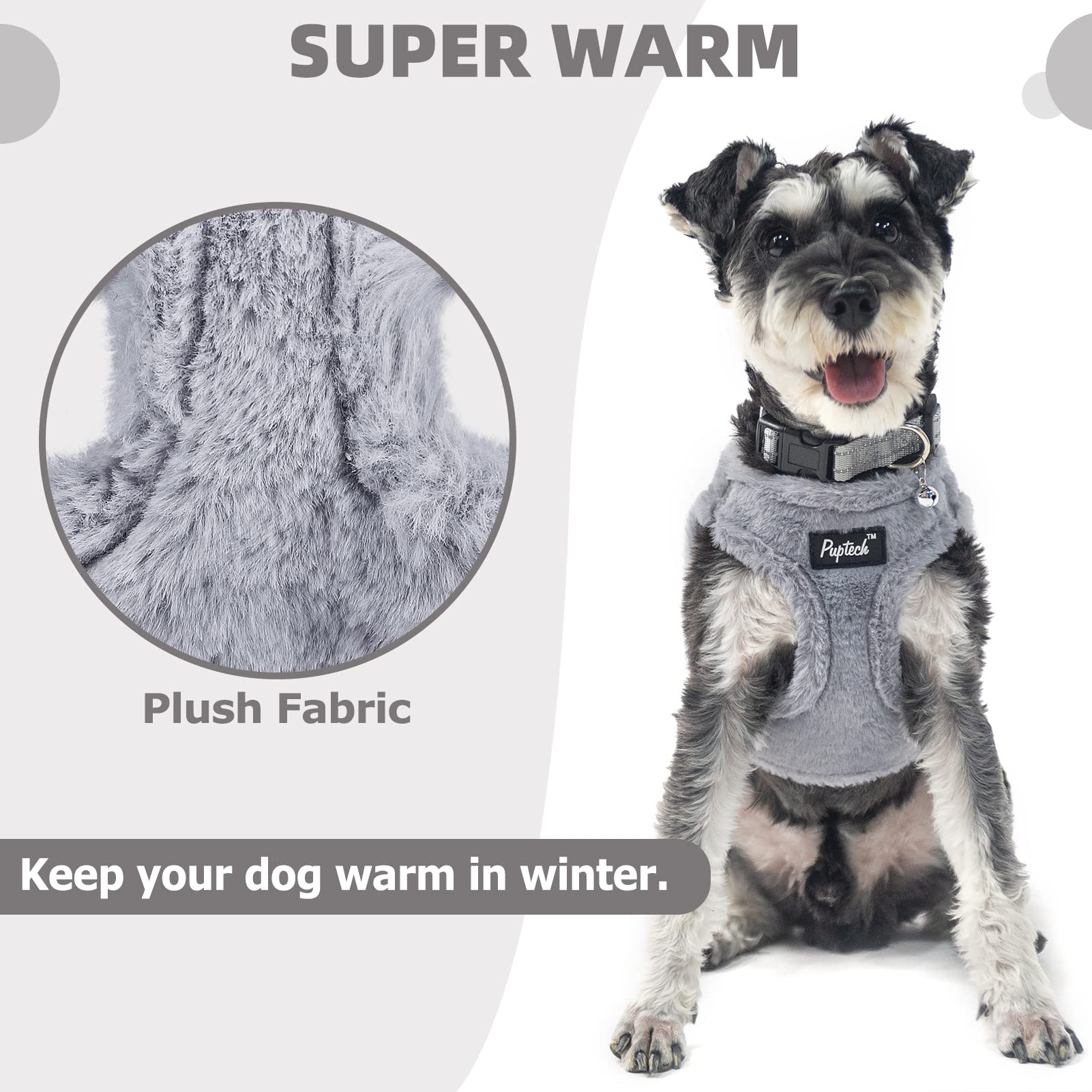 Pupteck Adjustable Pet Harness Collar And Leash Set Step In For Small Dogs Puppy And Cats Outdoor Training And Running, Soft Mesh Padded Reflective Vest Harness