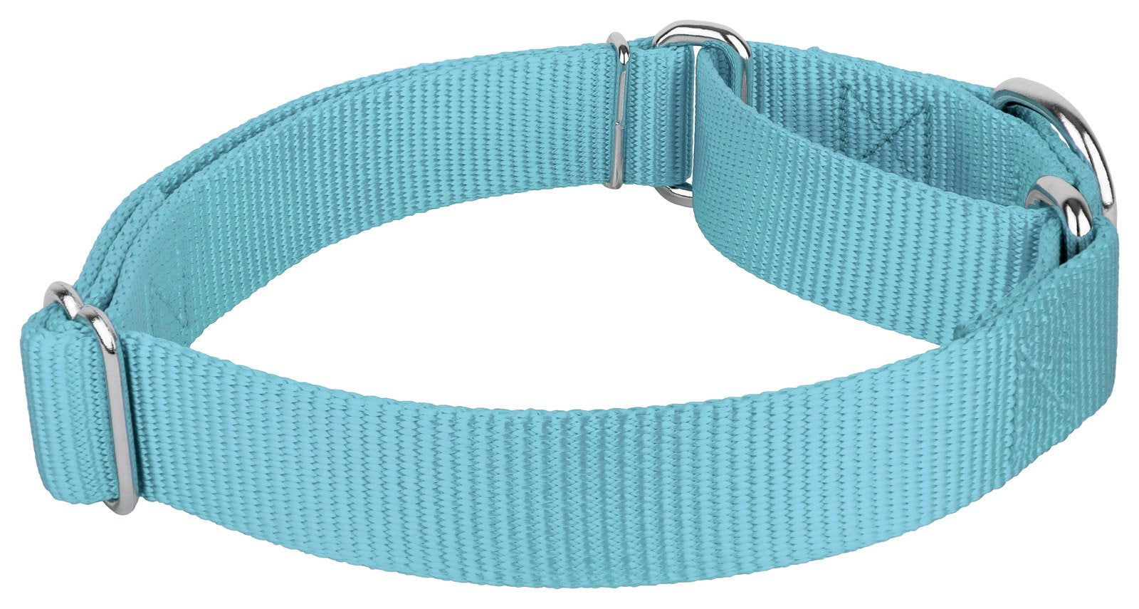 Country Brook Petz - Ocean Blue Martingale Heavy Duty Nylon Dog Collar - 21 Vibrant Color Options (3/8 Inch Width, Mini)