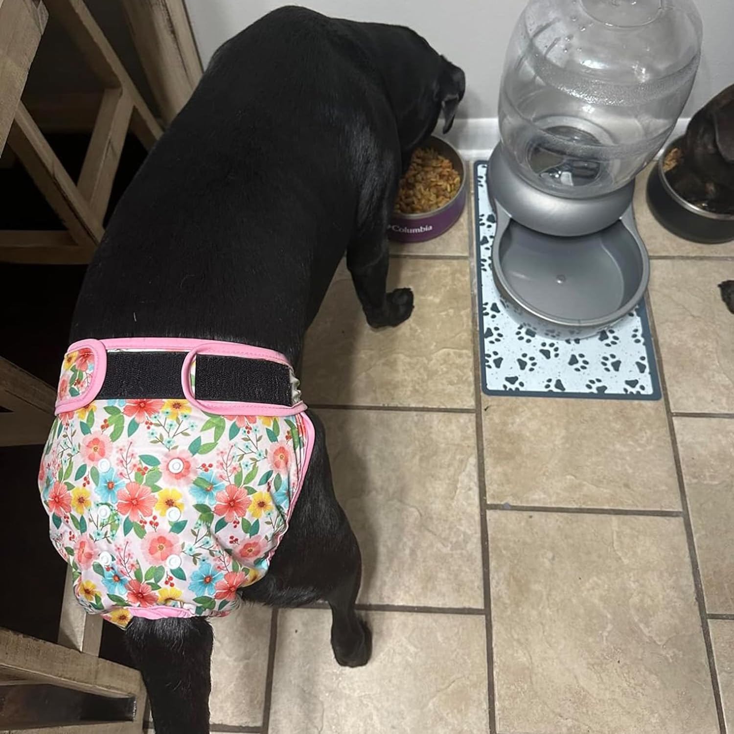 Leekalos Reusable Washable Dog Diapers Female (3 Pack) - Highly Absorbent Doggie Diapers - Size Adjustable Puppy Diapers for Dog