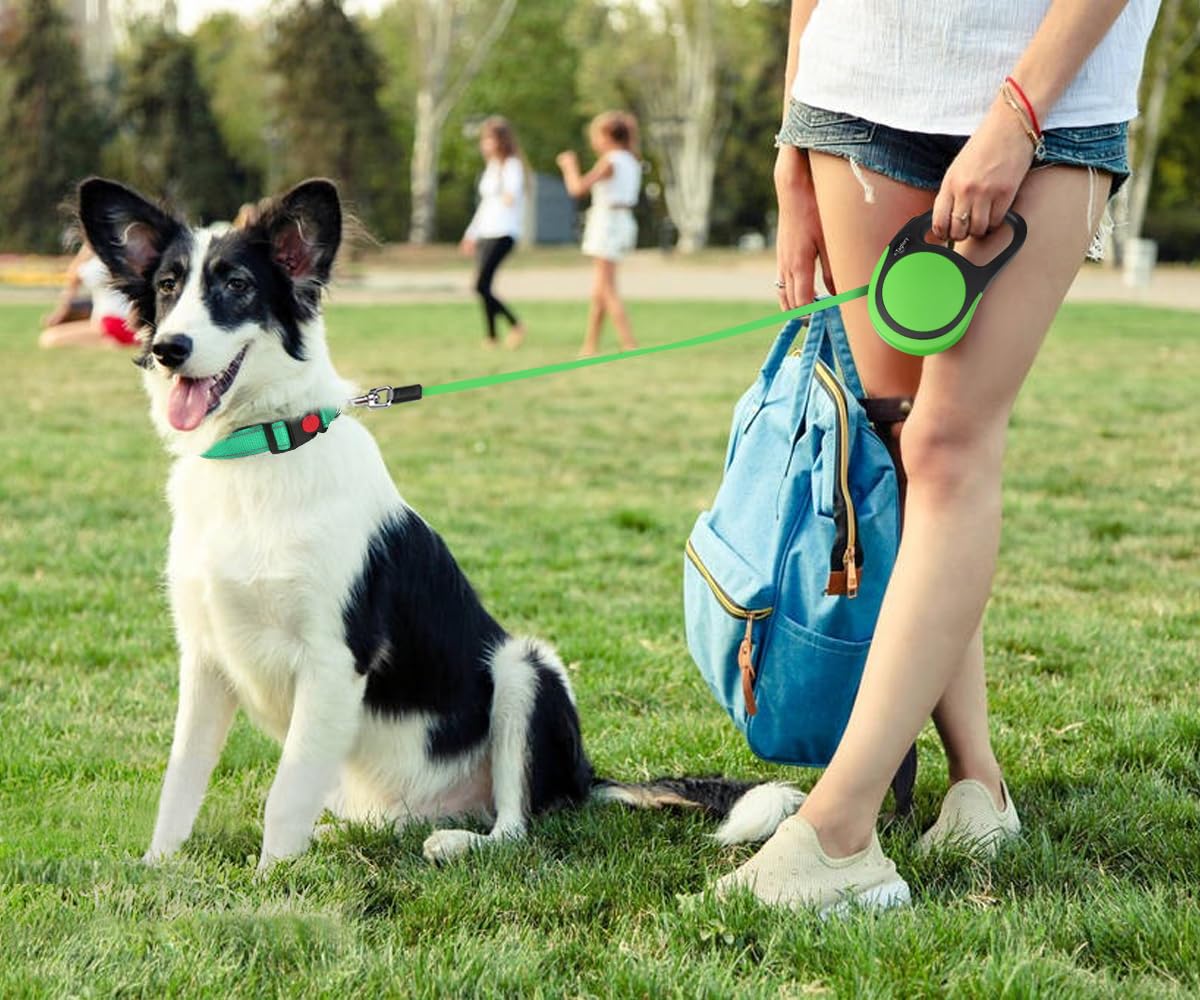 Taglory Retractable Dog Leash, 16Ft No Tangle Leash Retractable For Medium And Large Dogs Up To 100 Lbs, One-Handed Brake, Pause