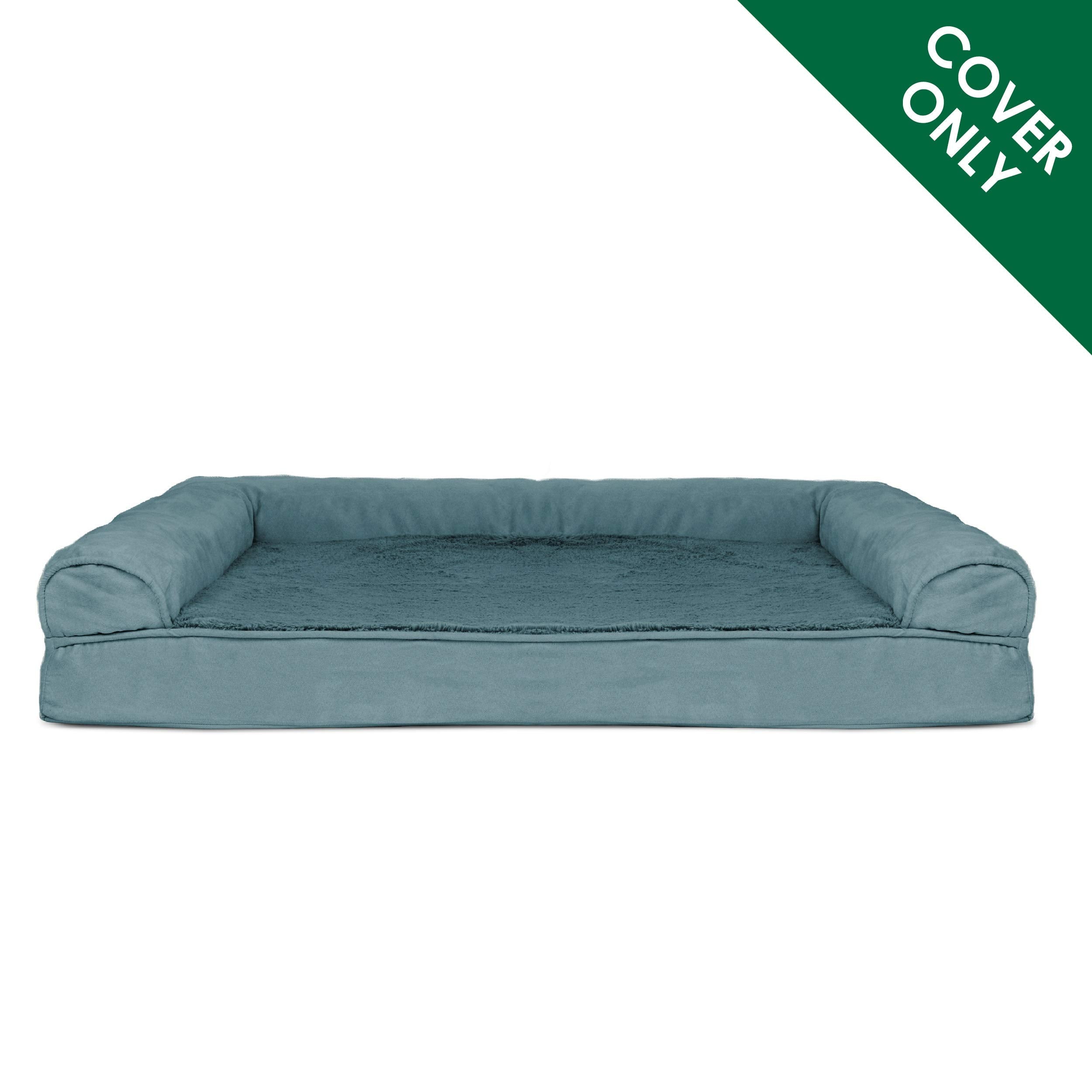 Furhaven Dog Bed Cover, Plush & Suede, Jumbo Plus, Deep Pool, Machine Washable, Model CVR-45636089