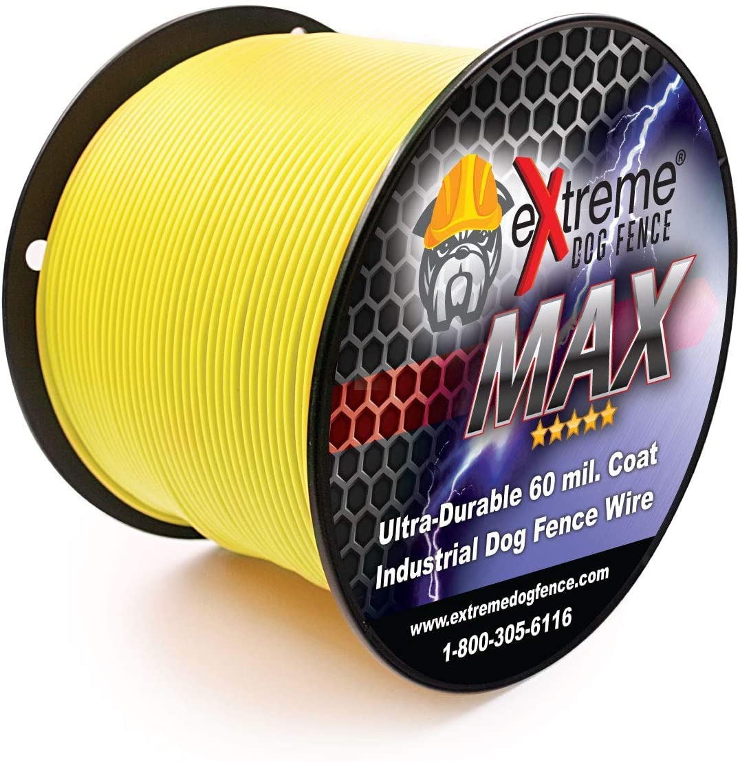 Extreme Dog Fence Max Grade Electric Dog Fence - 1 Dog Kit - 2000 Feet Of Heavy Duty -Plus Maximum Duty Wire For Ultimate Perfor