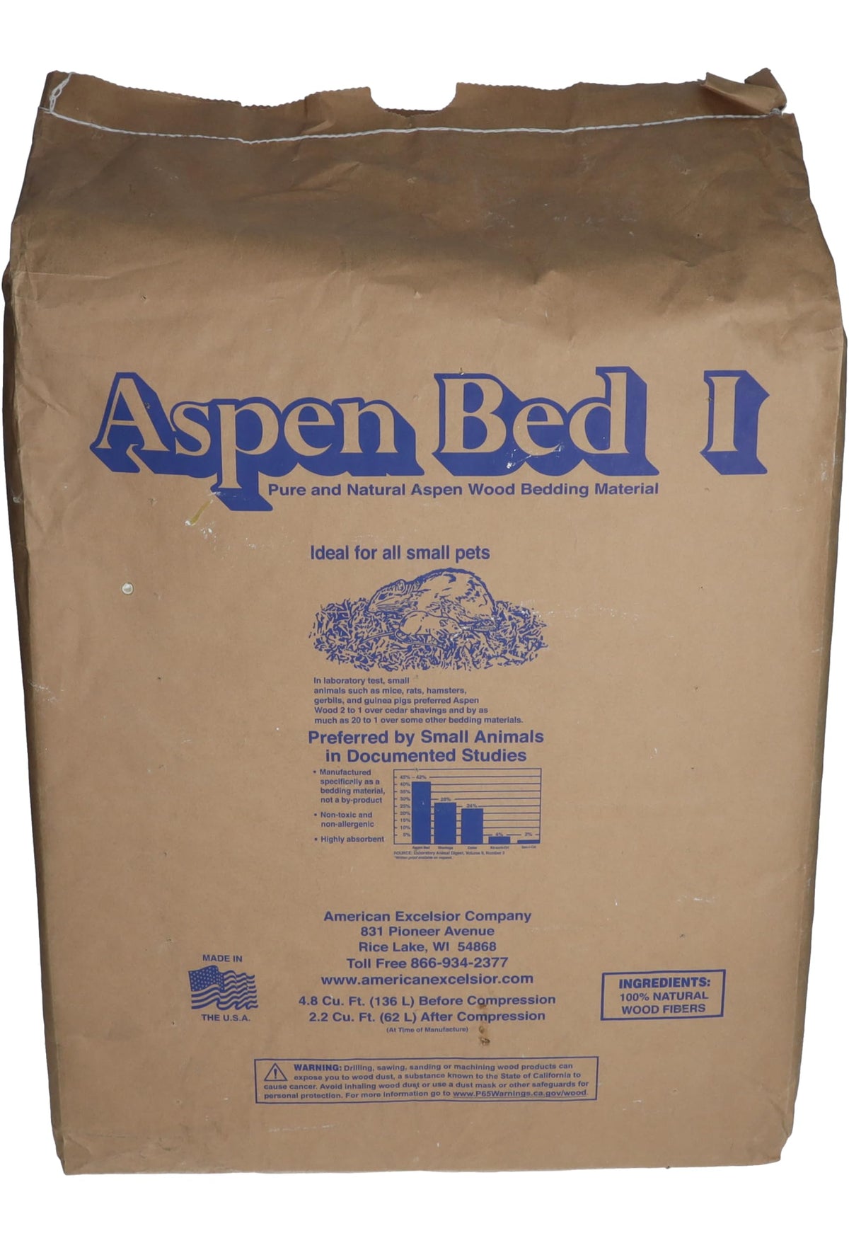 Prorep Aspen Bedding Bulk 14.5Kg | Reptile Substrate | Snake Bedding | Bulk Bale