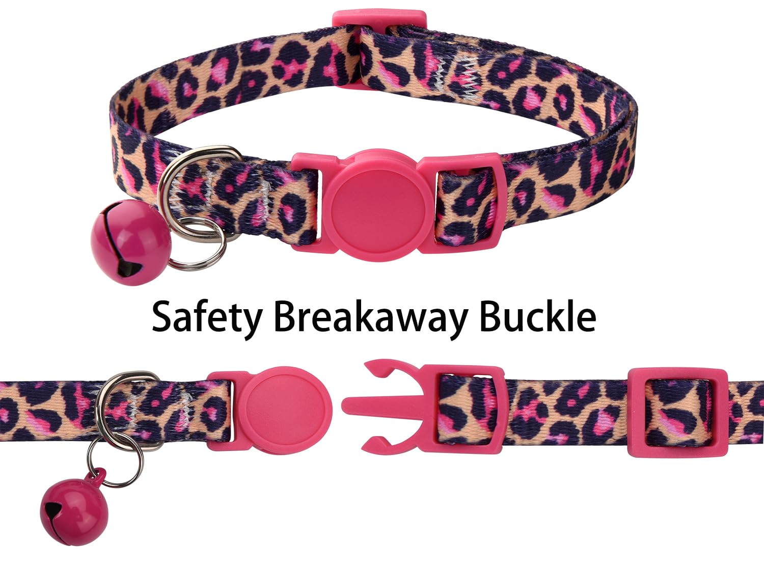 Marukopet Cat Collar Breakaway With Bells, 3 Pack Girl Boy Pet Cat Collar With Bohemia Floral Tribal Geometric Patterns, Adjusta
