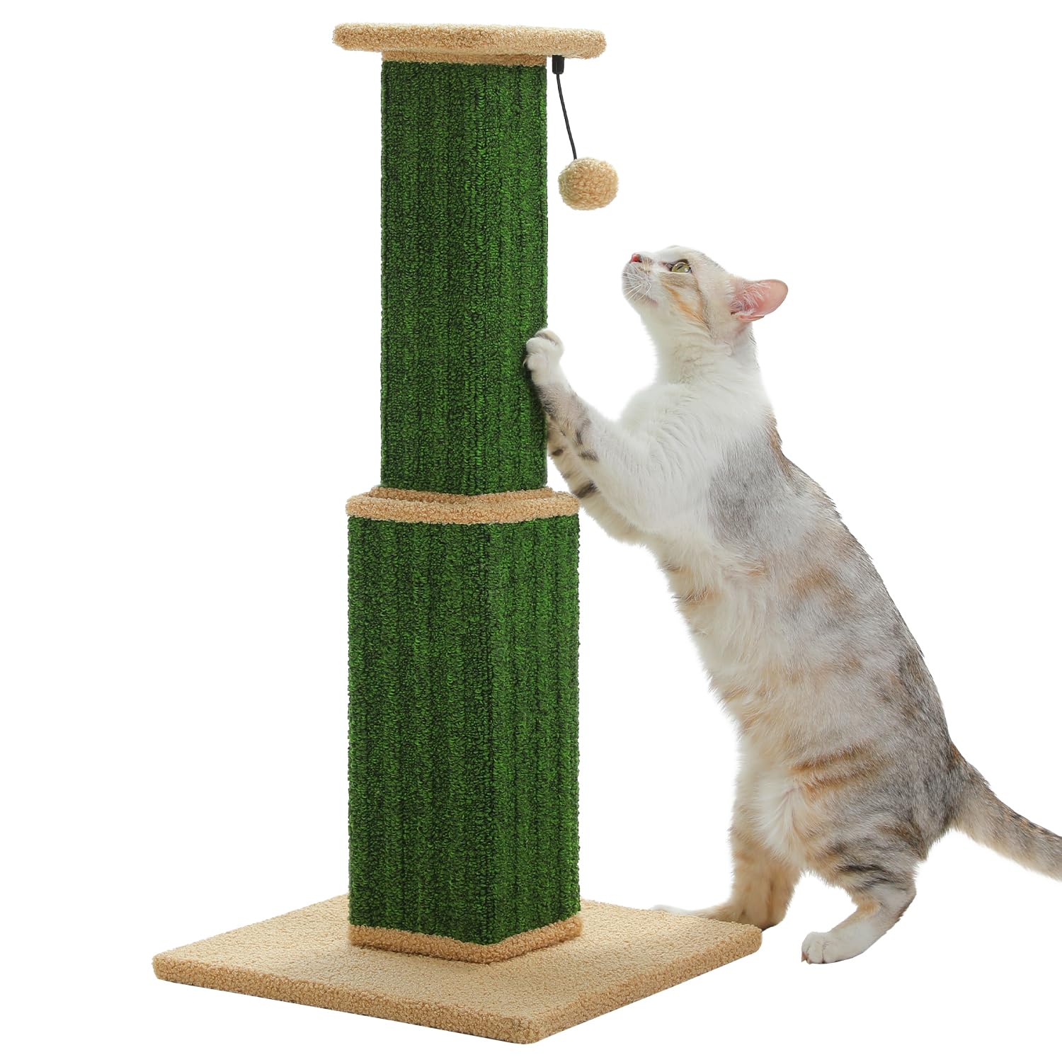 Pawz Road Carpet Cat Scratching Post 32    Tall Scratching Post For Indoor Cats Adults Ultimate Scratch Post With Carpet, Large 