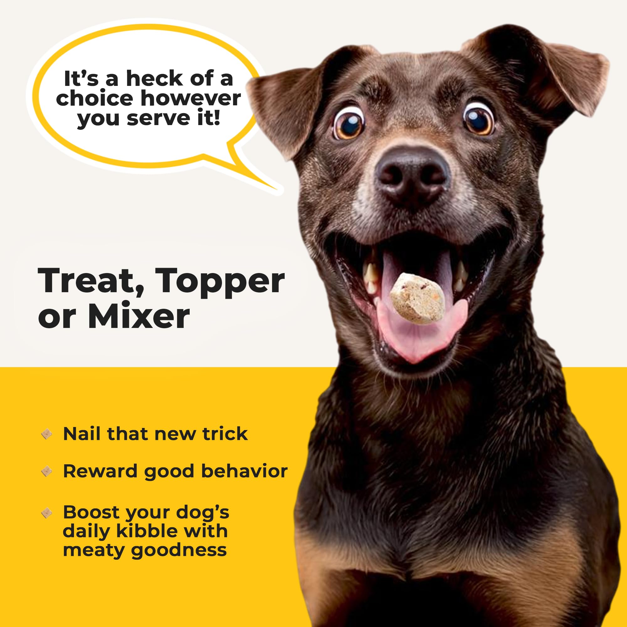 Heckova! Beef Lover - Freeze Dried Beef Liver Dog Treats - Single Ingredient Human Grade Raw Beef Liver Bites for Training, Meal