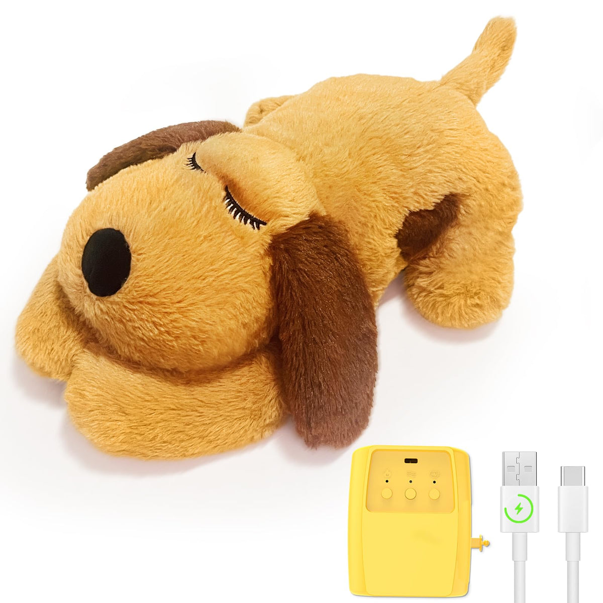 Dciaer 3-In-1 Heartbeat Puppy Toy, Simulates Breathing/Heartbeat/Warmth,Anxiety Relief, Sleep Aid For Puppy, Ideal For Crate Tra