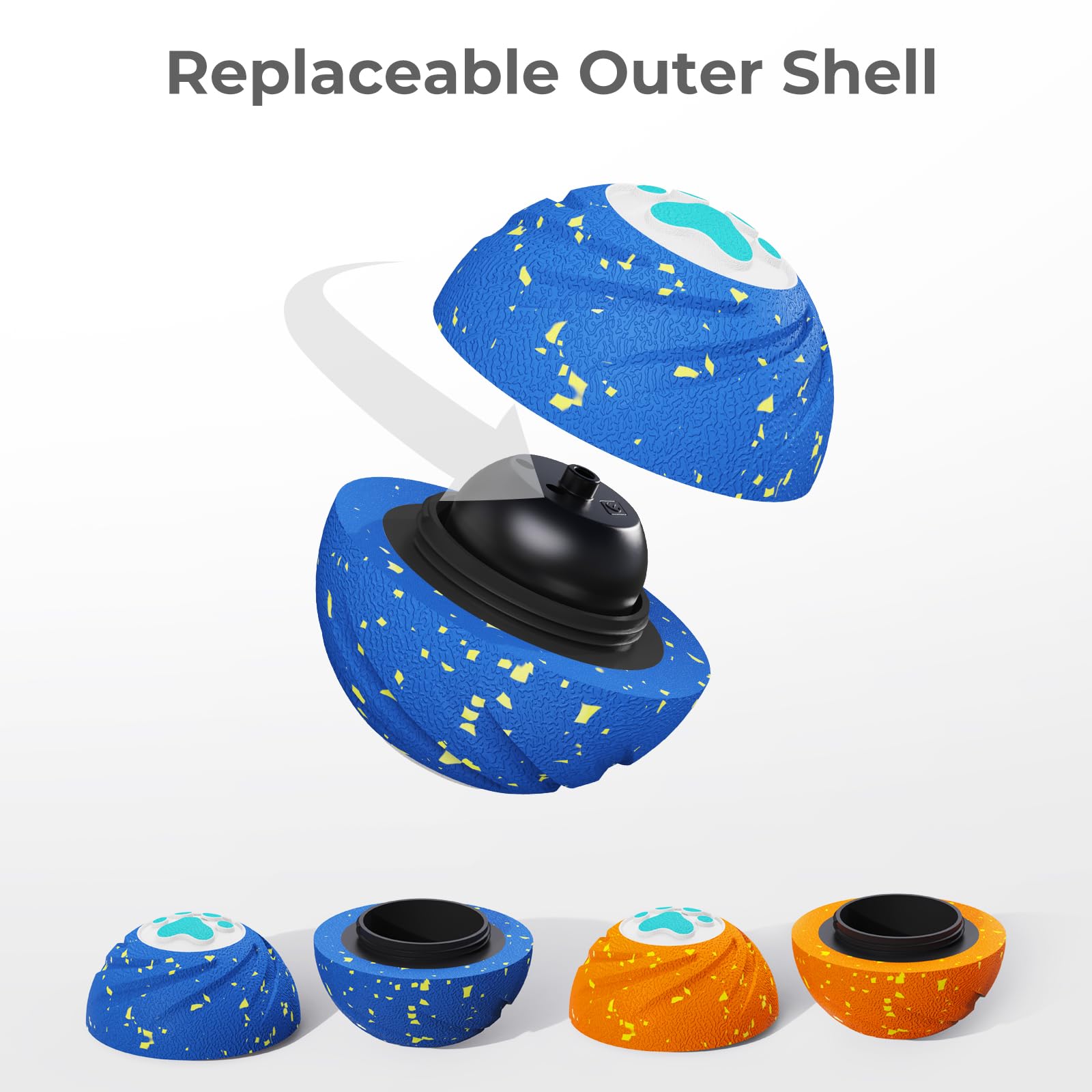 Lovkid Smart Interactive Dog Toys Ball - Durable E-TPU Material for Aggressive Chewers, 3 Play Modes to Keep Them Busy, Pet Gift