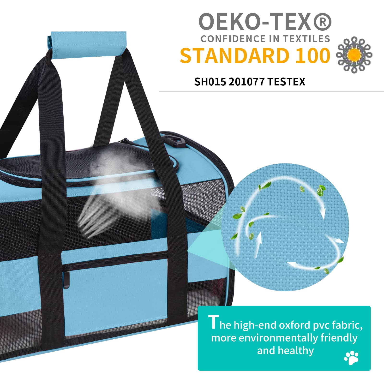 CUSSIOU Airline Approved Pet Carrier Backpack for Cats & Dogs, Expandable Collapsible Cat Carrier with Breathable Mesh & Safety