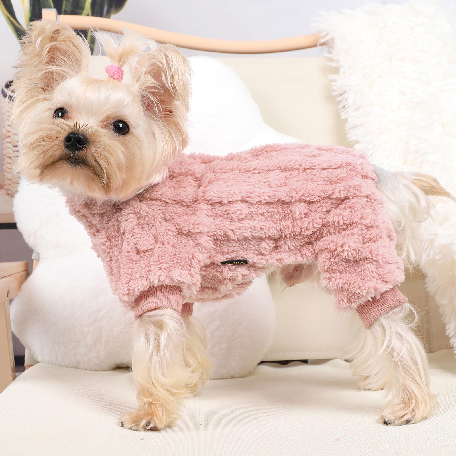 Dog Pajamas Small Sized Dogs Boy Girl, Turtleneck Pullover Valentine'S Day Sweater Thick Warm Clothes, Cold Weather Coat Puppy P