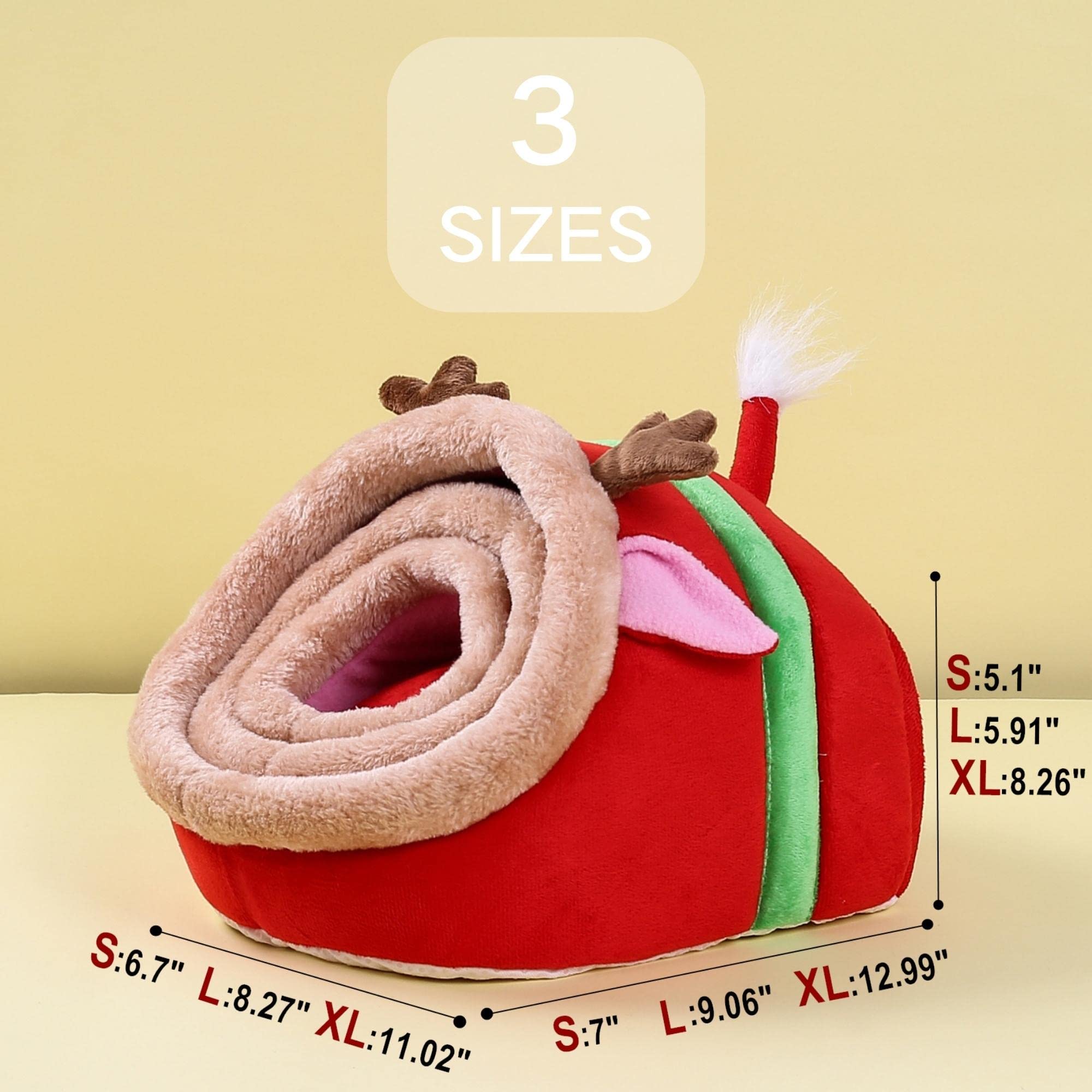 Janyoo Guinea Pig Rabbit Ferret Bed Hide Huts Removable Cushion For Rat Accessories Toys