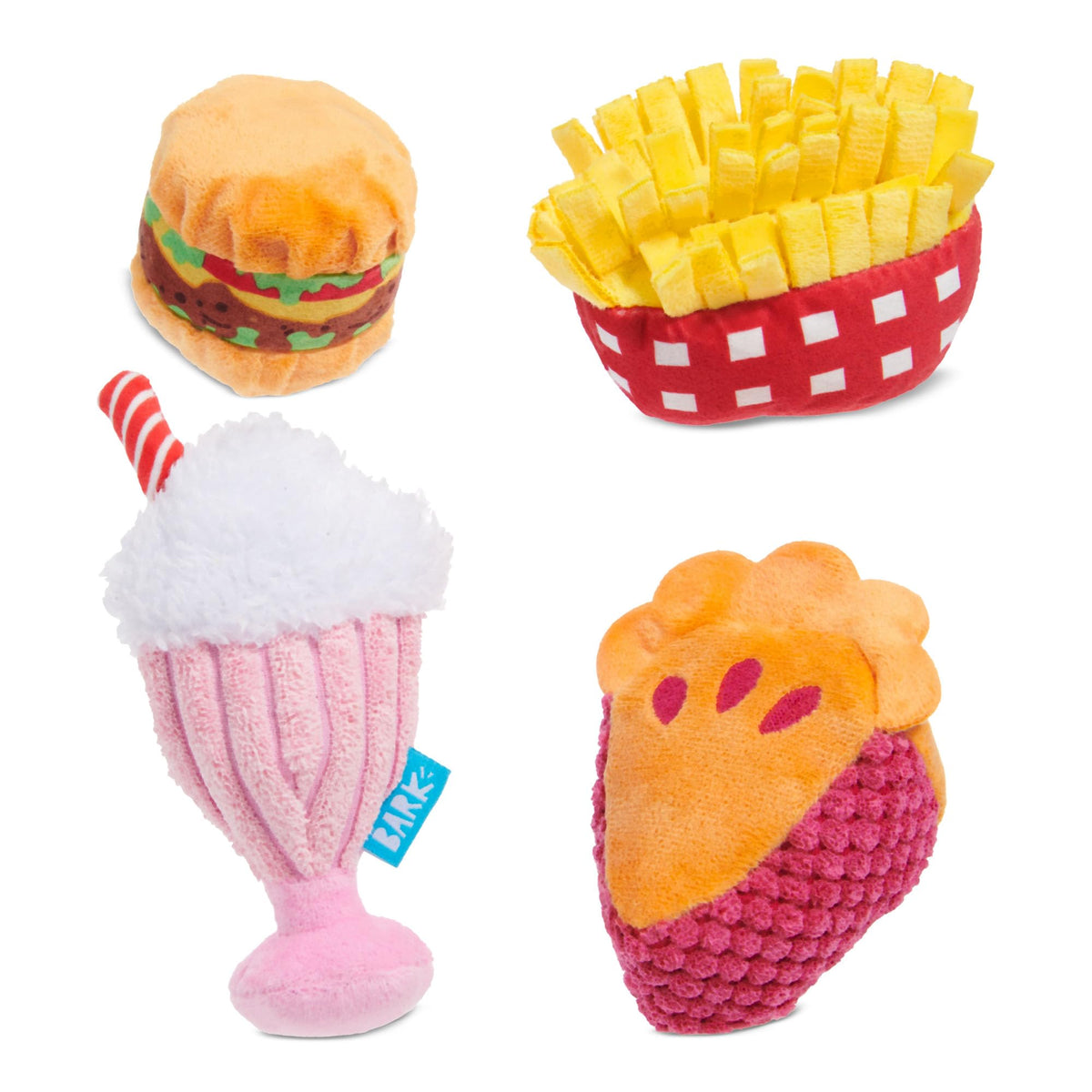 Barkbox Dine & Dash Dog Toy Bundle - Squeaky Dog Toys - Plush Dog Toys - Puppy And Pet Toys For Small Dogs