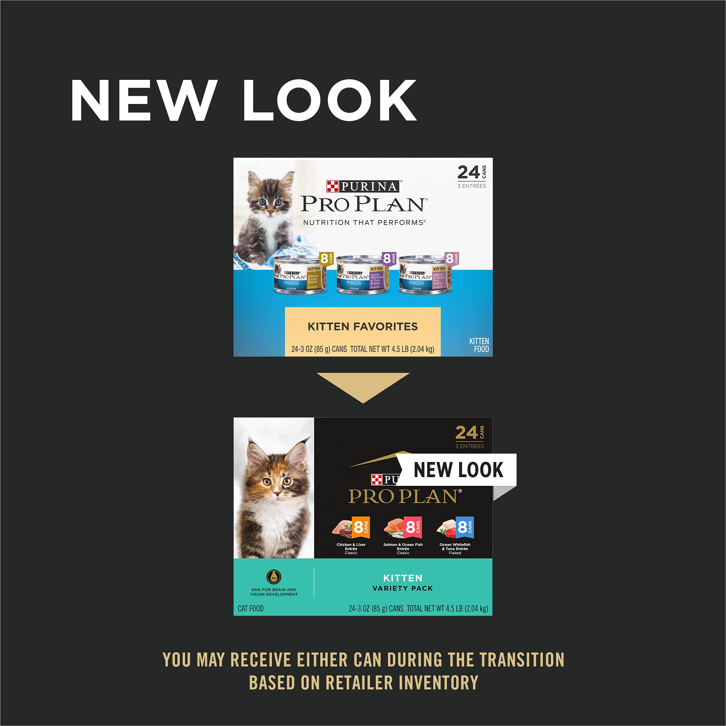 Purina Pro Plan High Protein Wet Kitten Food Variety Pack, DEVELOPMENT Kitten Favorites - 3 Oz (Pack of 24)