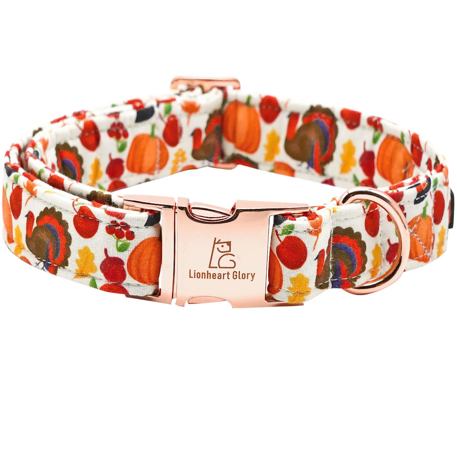 Lionheart Glory Thanksgiving Turkey Dog Collar For Small Dogs - Holiday Pet Gift For Girls Or Boys