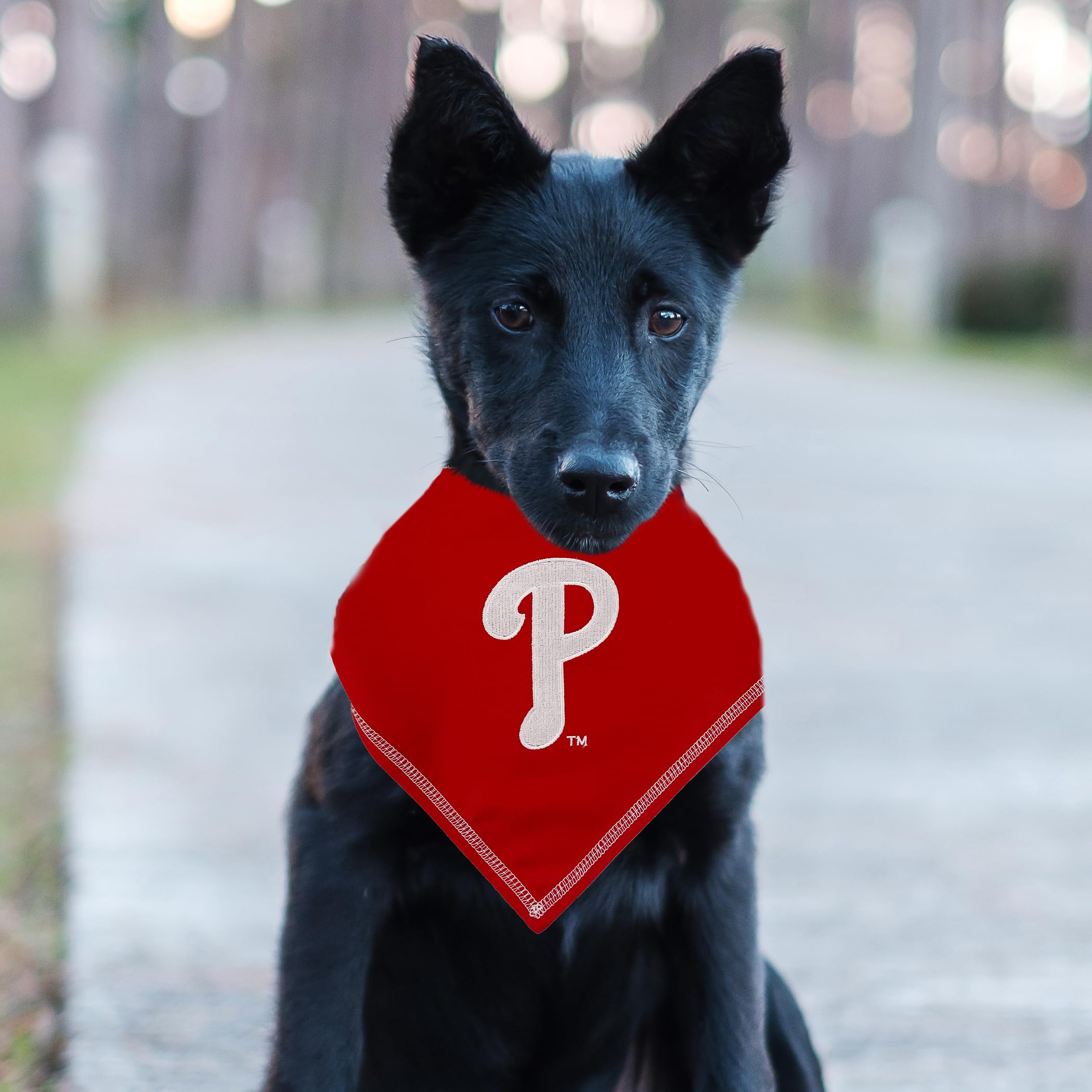 Pets First Mlb Philadelphia Phillies Tie Bandana, Large/X-Large. Dog Bandana Scarf Bib For Pet Cat Dog. The Ultimate Game-Day, P
