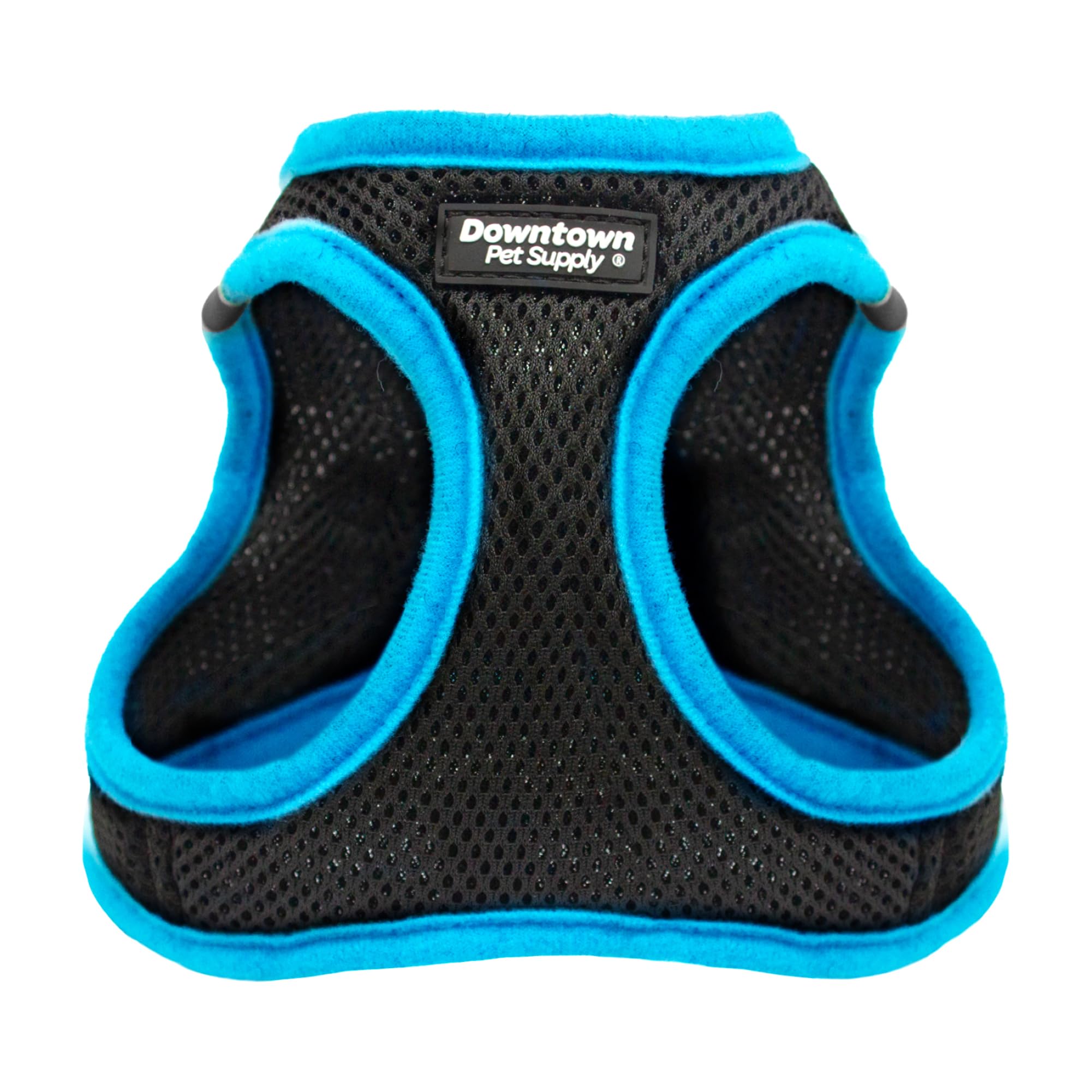 Downtown Pet Supply Step in Dog Harness for Small Dogs No Pull, Medium, Black w/Cobalt Blue Trim  Adjustable Harness with Padde