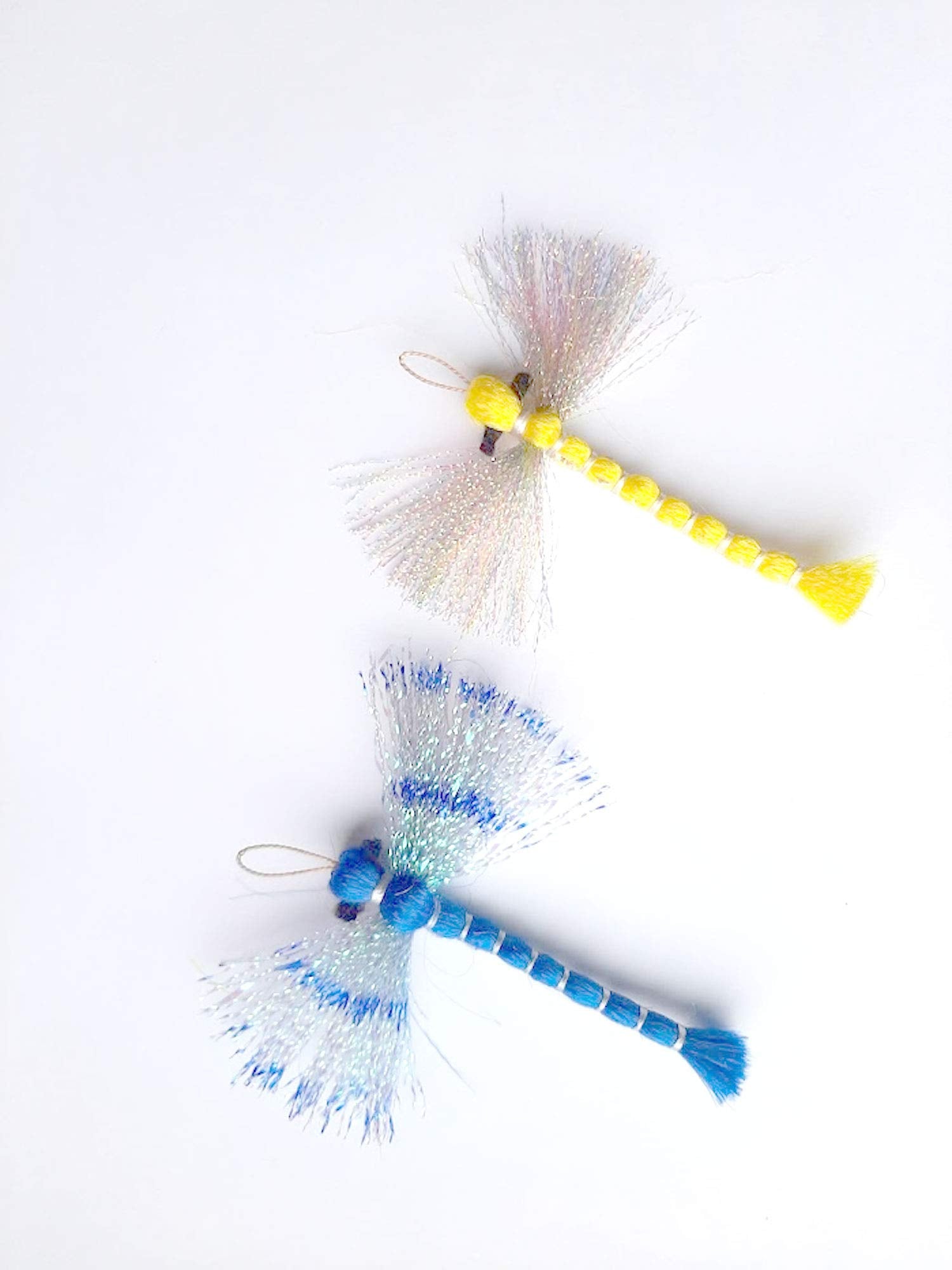 Cat Toy Teaser Wand - Dragonfly Katfly Teaser And Teaser Wand - Blue
