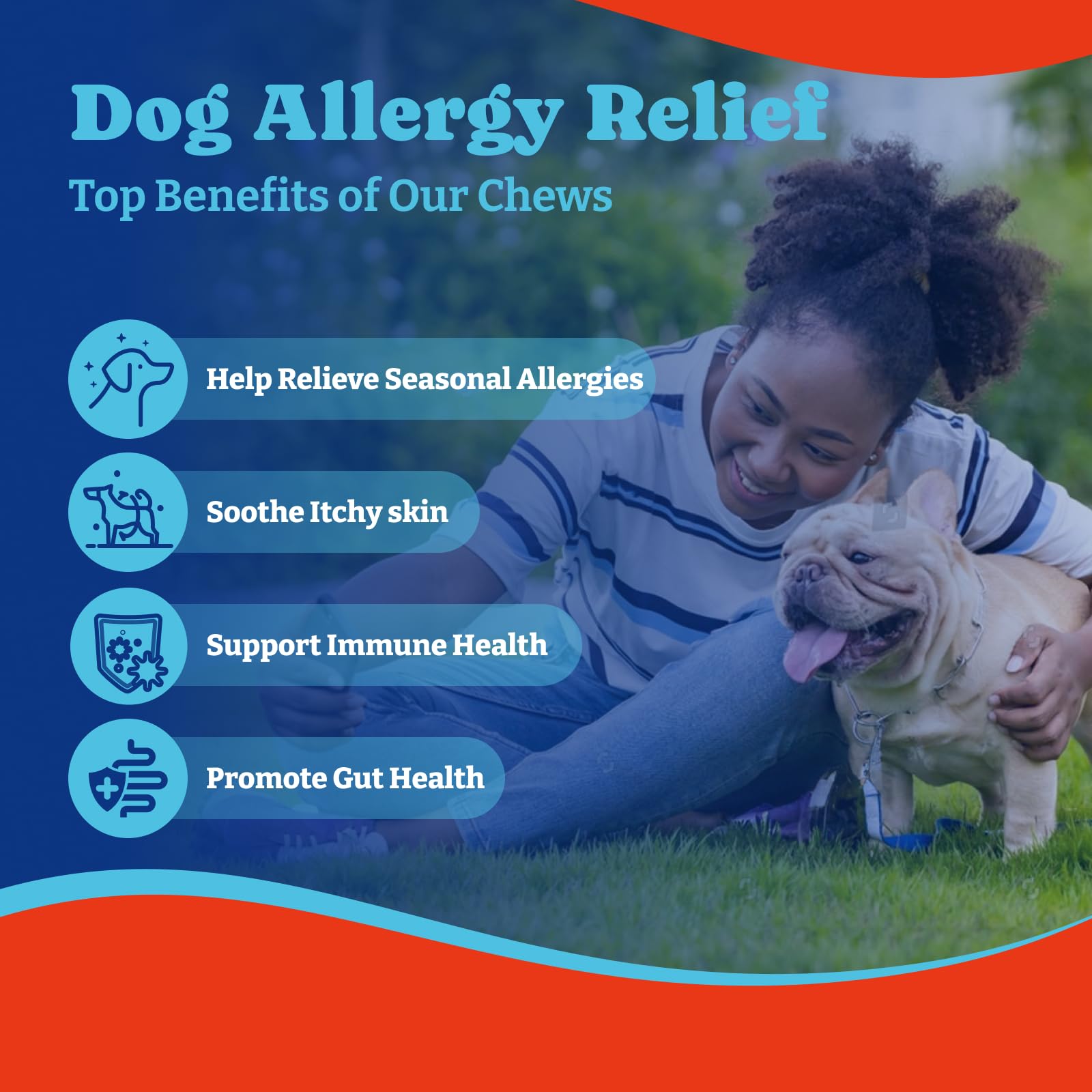 YoYoBay Dog Allergy Relief Chews - 180 Soft Chews, Turkey & Pumpkin Flavor - Immune Support & Itch Relief with Colostrum, Astrag