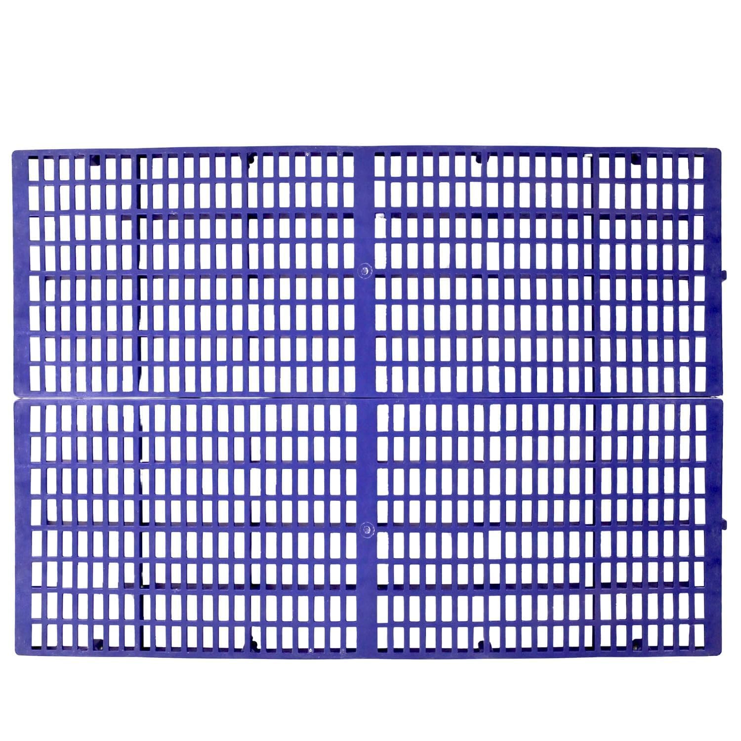 Toms Pet Plastic Floor Mat 36 x 12 Inch Heavy Duty Waterproof Flooring Bed Mat for Dogs/Cat/Rabbit/Goat (Blue, Set of 2)