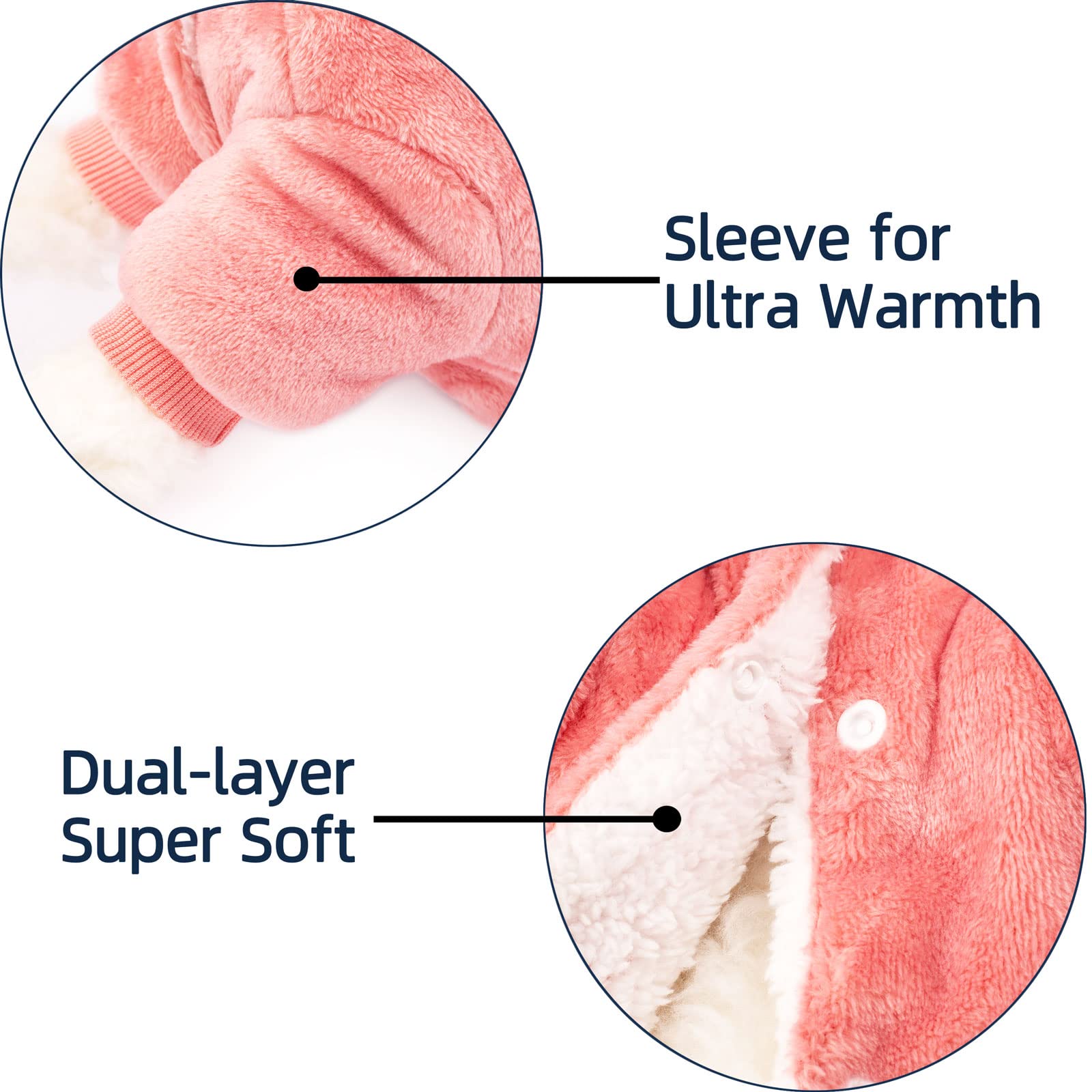 Dog Sweater, Pack Of 2 Or 3, Dog Clothes, Dog Coat, Dog Jacket For Small Or Medium Dogs Boy Or Girl, Ultra Soft And Warm Cat Pet Sweaters (Pink Rose, Large)