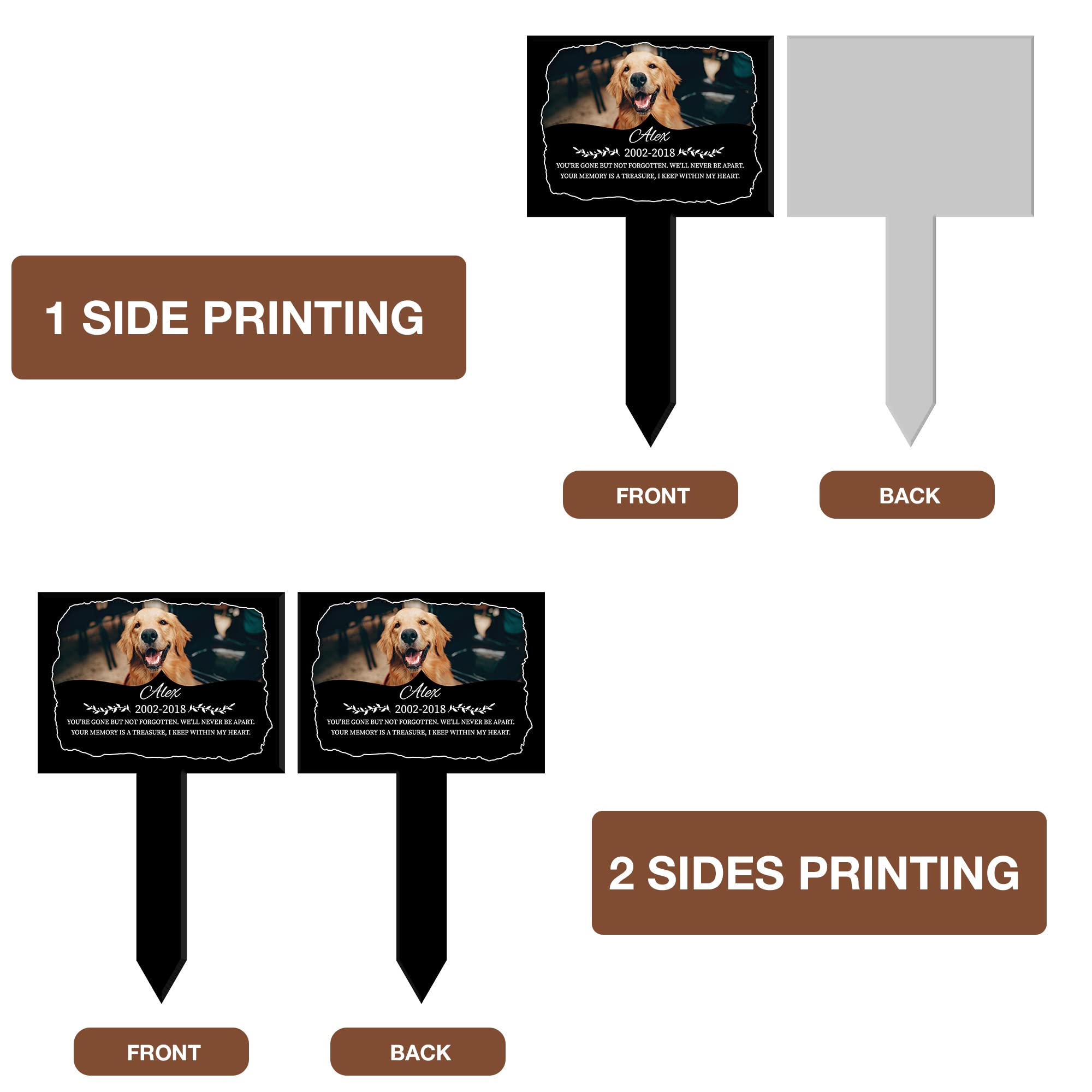 Bfigift Customized Dog Memorial Cross Pet Plaque Stake For The Garden Or Yard With Picture And Quote Pet Grave Markers Personalized Sympathetic Pet Loss Gifts Dog Memorial Stake For Someone Lost Pet