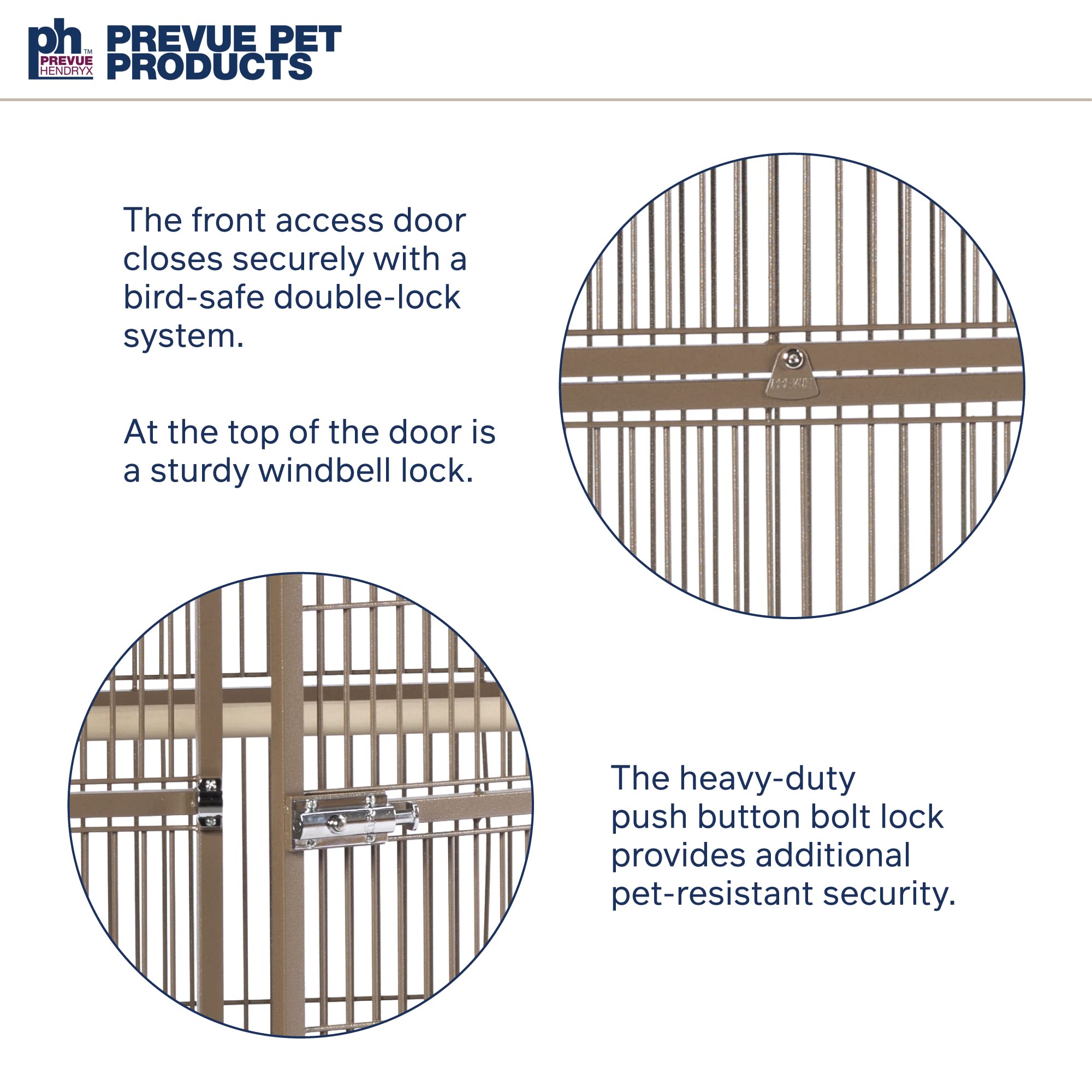 Prevue Hendryx Pet Products Wrought Iron Select Bird Cage 3153Coco, Coco Brown, 30-Inch By 22-Inch By 63-Inch