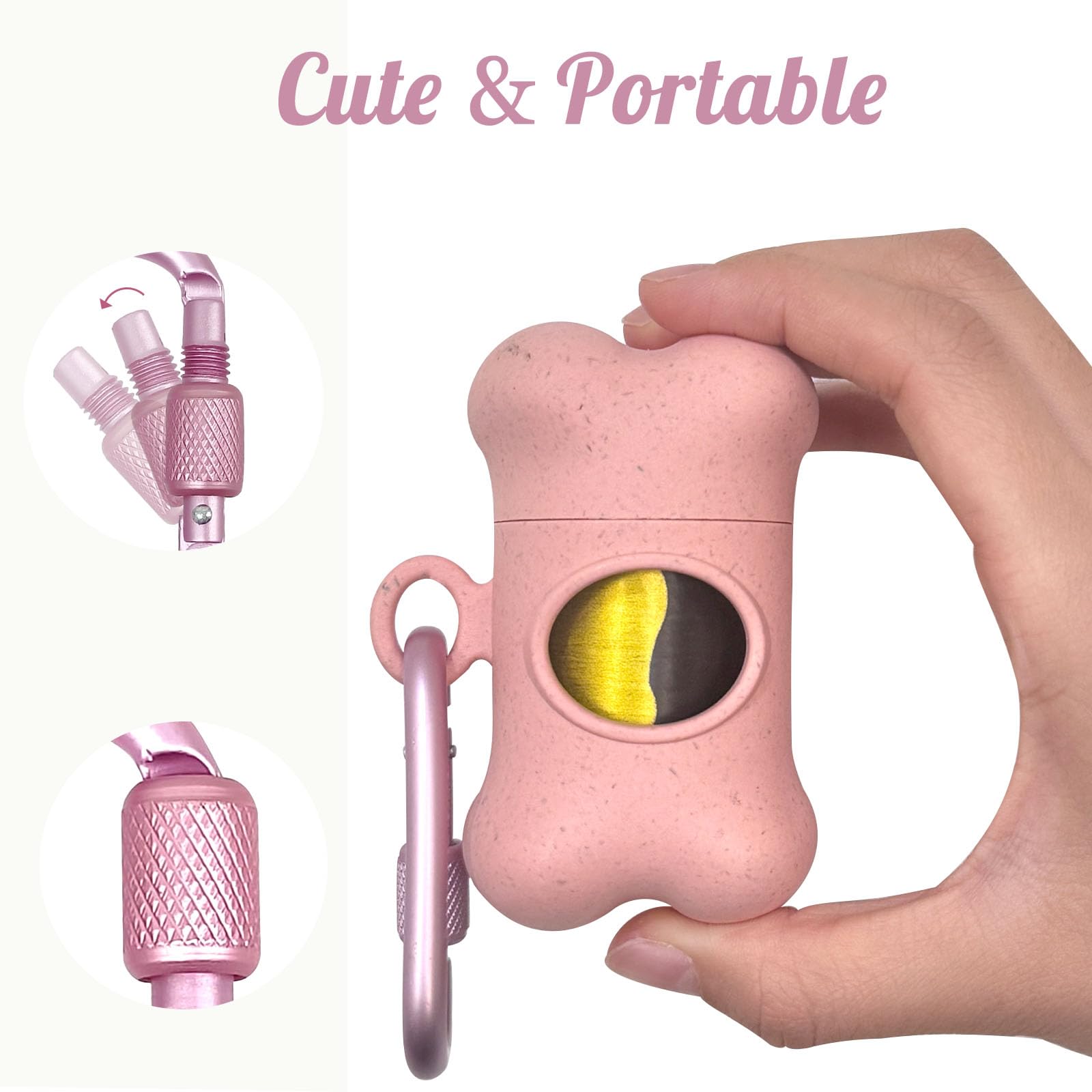 Shaouman Dog Poop Bags Holder For Leash|Dog Baggie Dispenser With Leak-Proof 135 Poo Bags For Leash On The Go For Walking Doggie