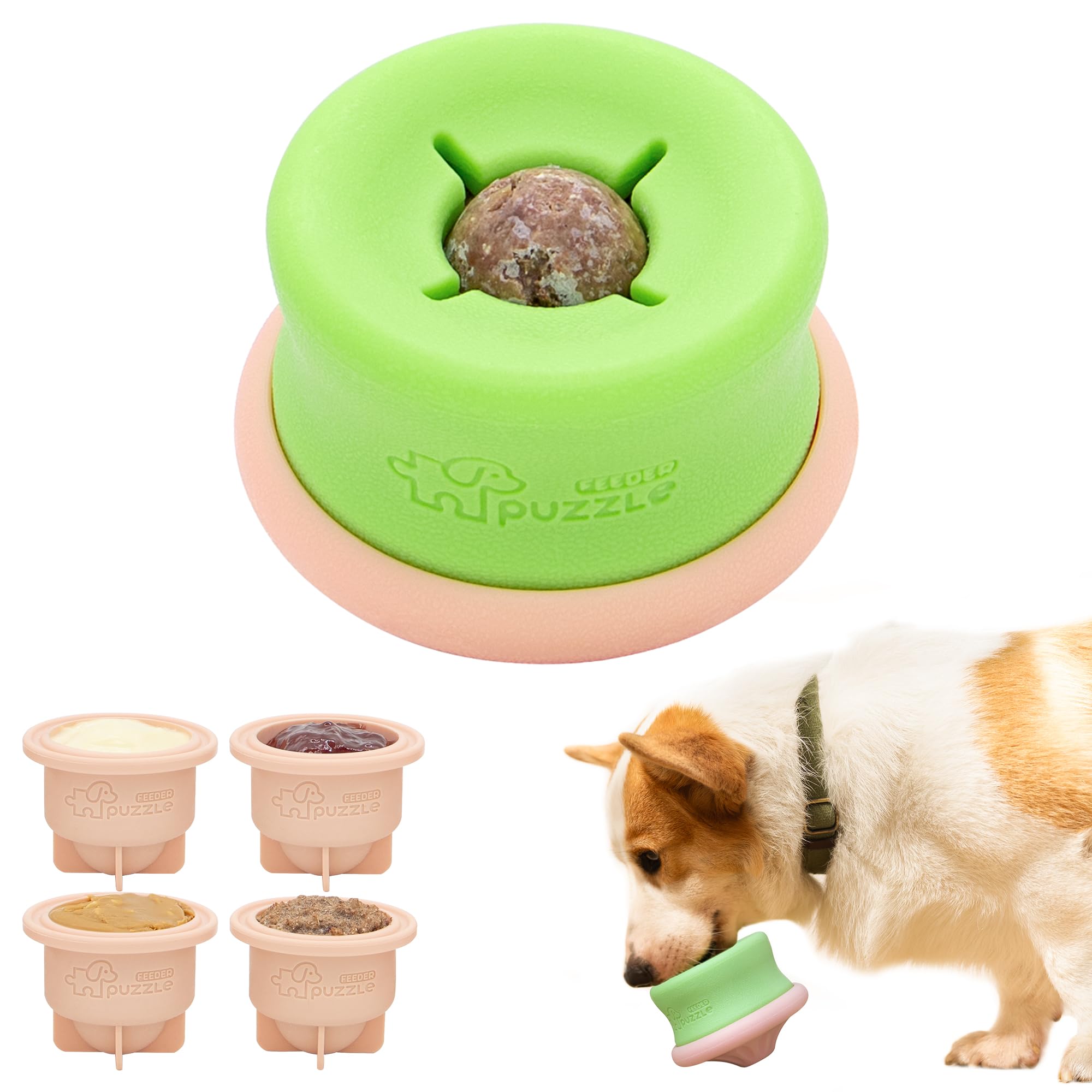 Puzzle Feeder Dog Puzzle Toys, Interactive Enrichment Dog Toys For Mental Stimulation, Slow Feeding, Treat Dispensing, And Freez