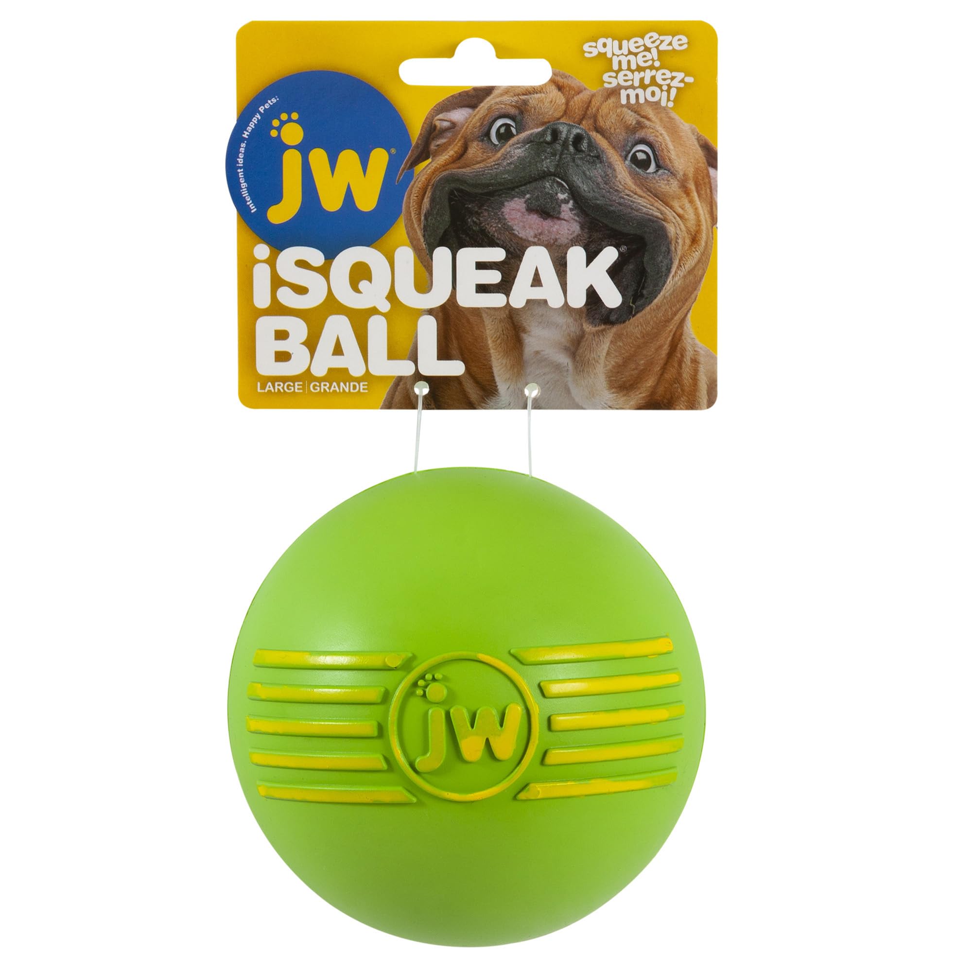 JW Pet Dog Isqueak Ball Dog Toy, Large, (Assorted Colors)