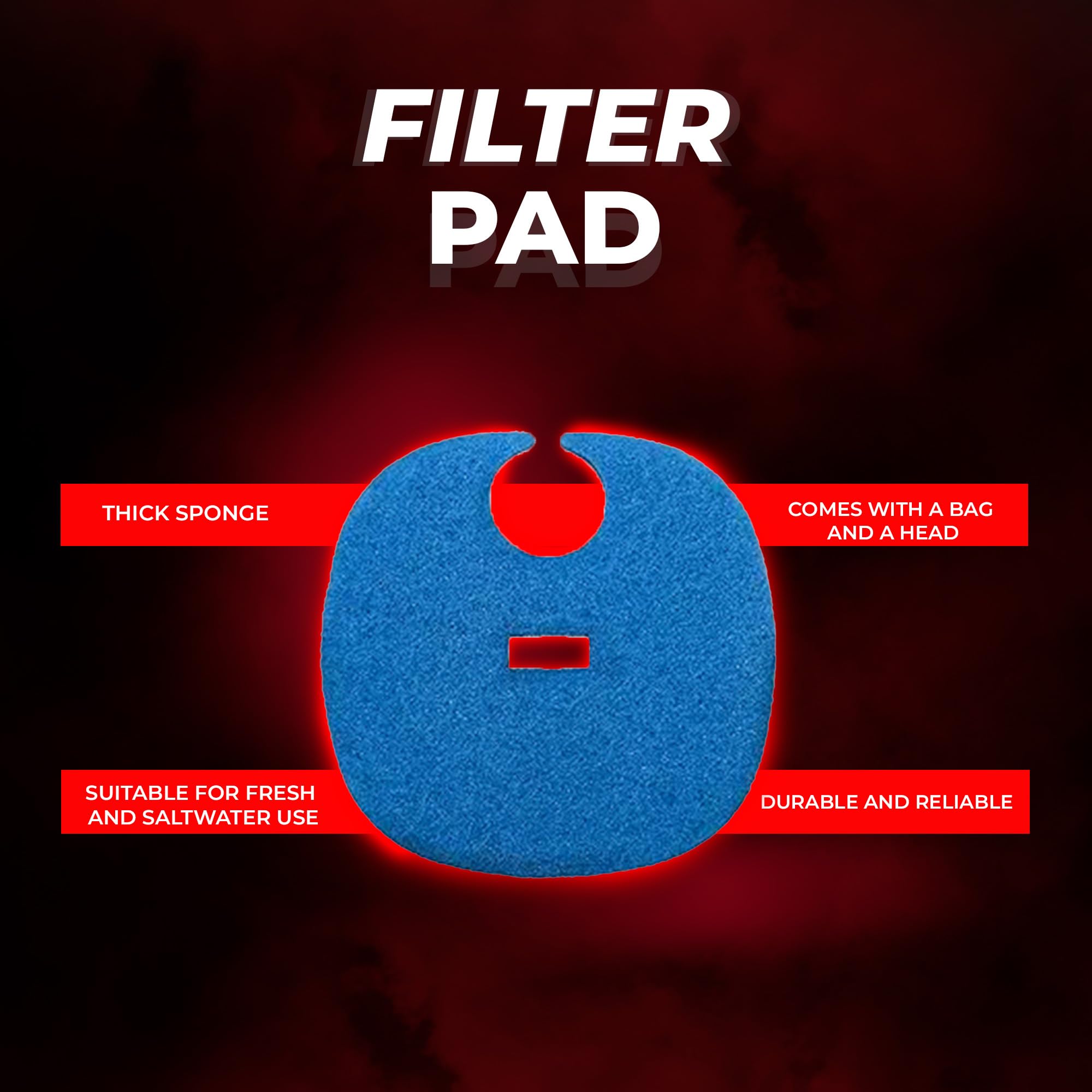 Aquatop Coarse Blue Filter Sponge - FZ7 Canister Filter Pad - Traps Large Waste for Cleaner Fresh & Saltwater