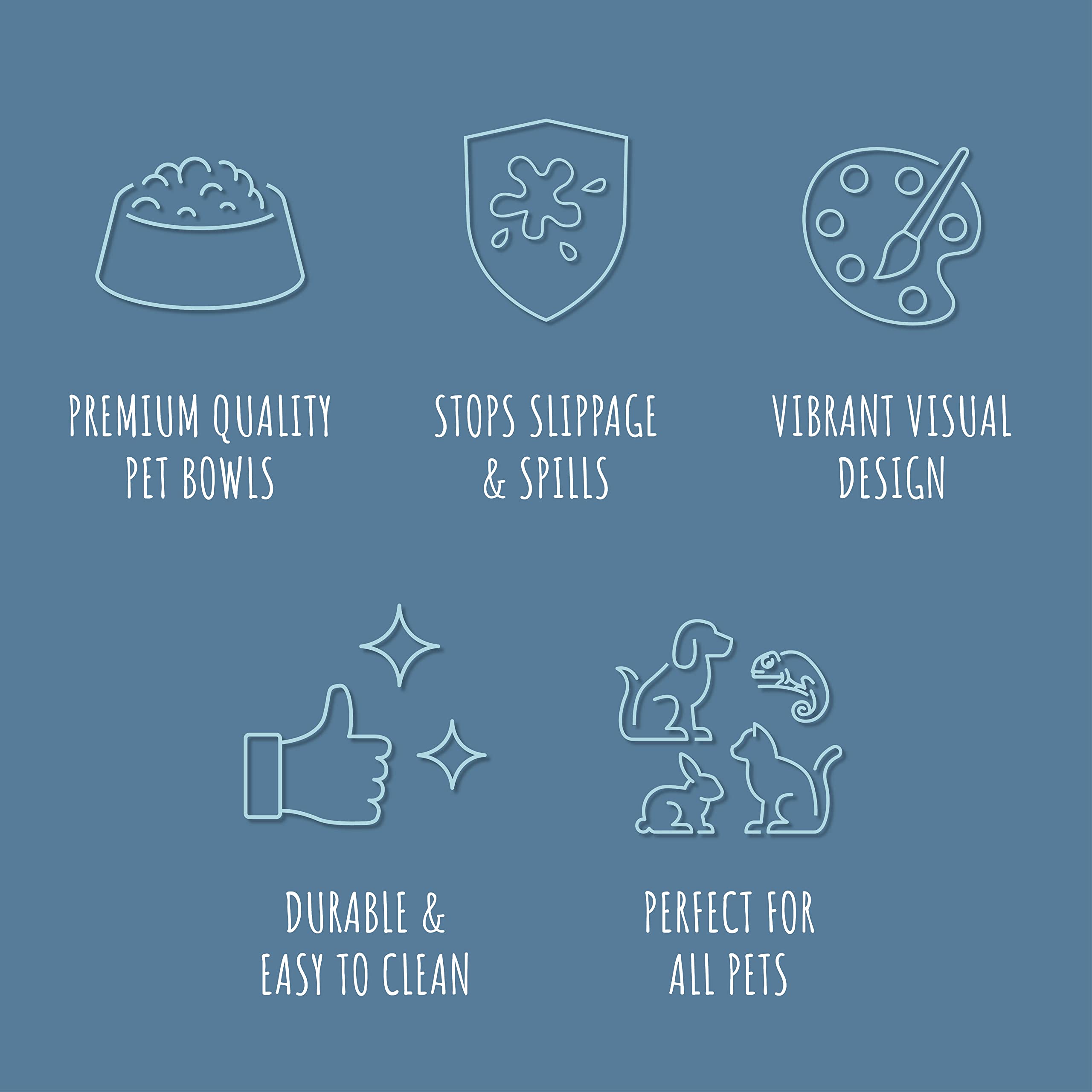 Park Life Designs Pet Bowl | Classic Water (Small, Grey)