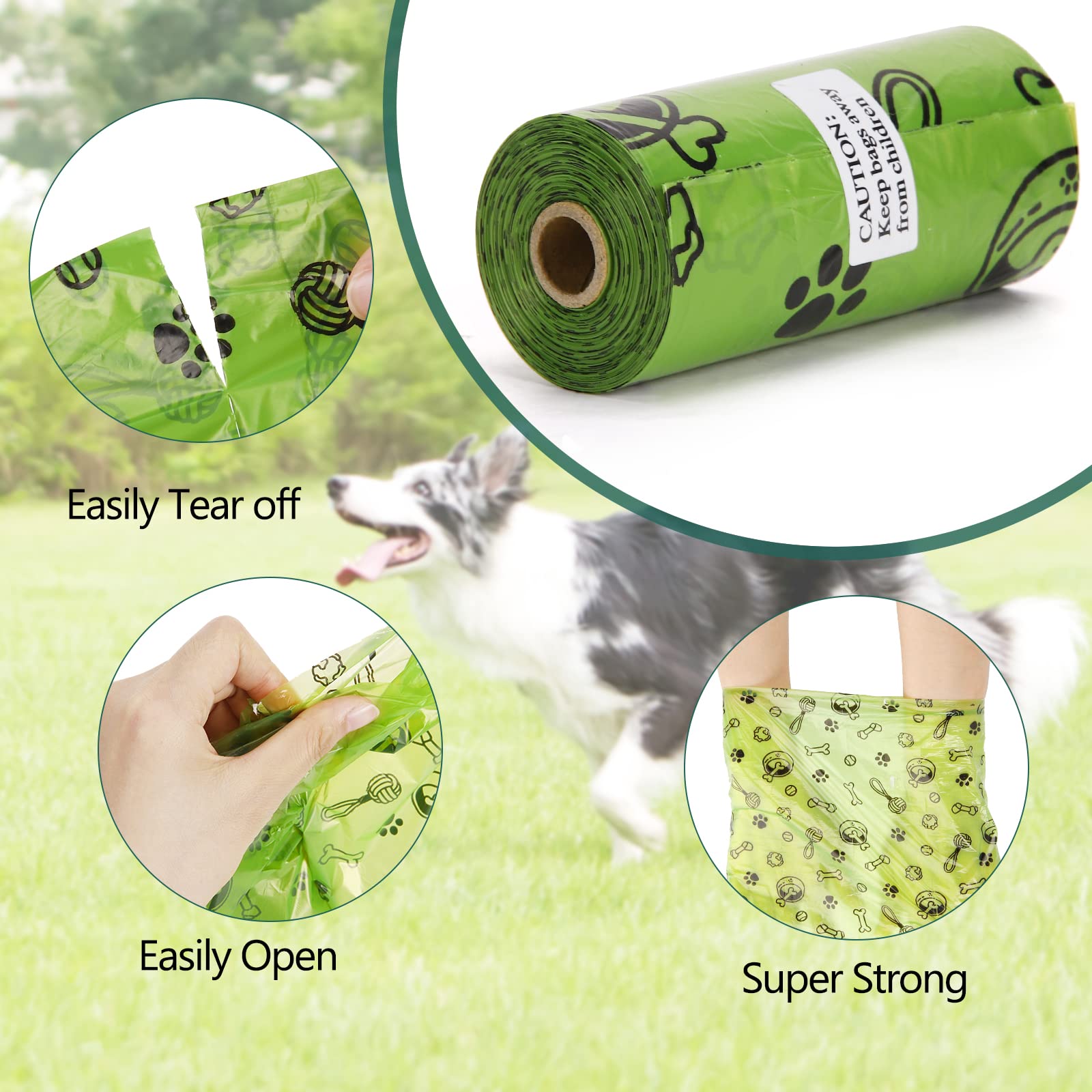 Tvood Dog Poop Bag(720 Count), Leak Proof Dog Bags For Poop Refills Rolls - Extra Strong Doggie Poop Bags Scented - 9X13 Inches