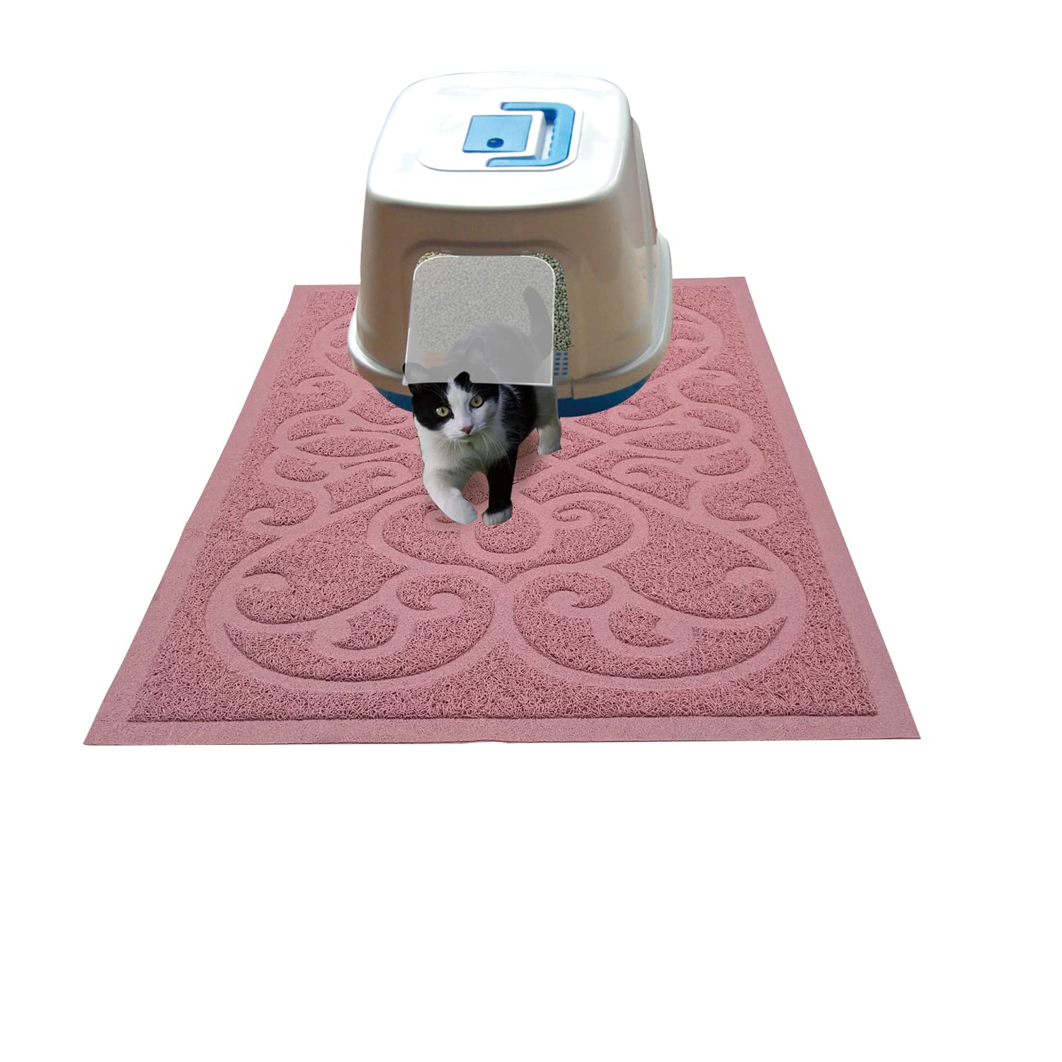 Petlike Cat Litter Mat, Thick Litter Trapping Mat, Durable Litter Box Mat Waterproof, Indoor Mat Washable Mats With Non-Slip Backing, Soft On Kitty Paws And Easy To Clean, Phthalate Free