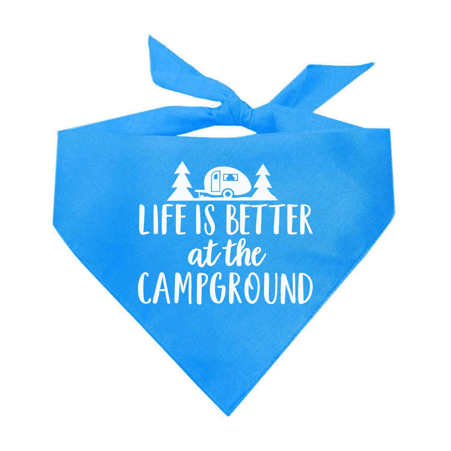 Life Is Better At The Campground Dog Bandana (Turquoise, Os 564)