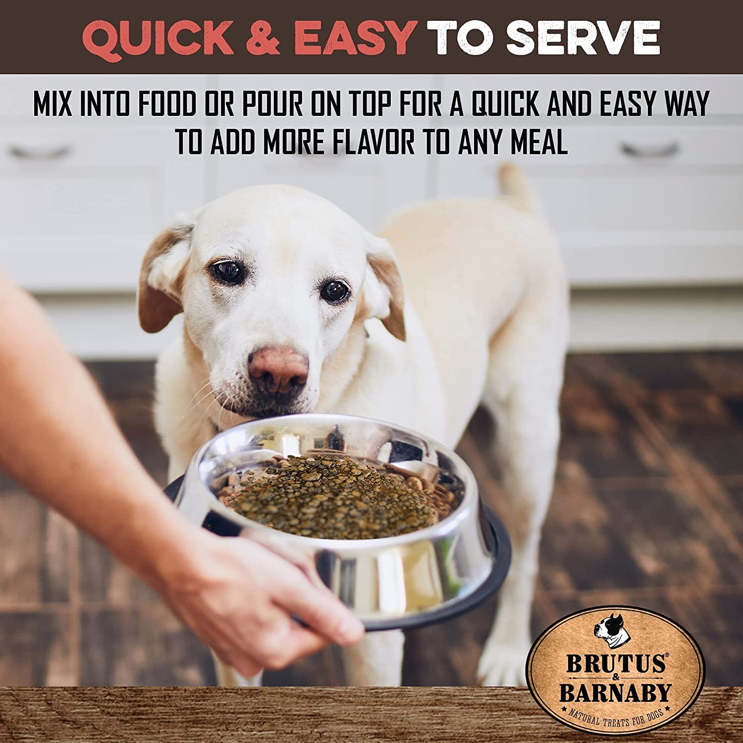 BRUTUS & BARNABY Dog Food Topper - Beef Liver - Enhance Your Dogs Meal with This Flavor Packed Mix - Sprinkle On Dog Food Flavor