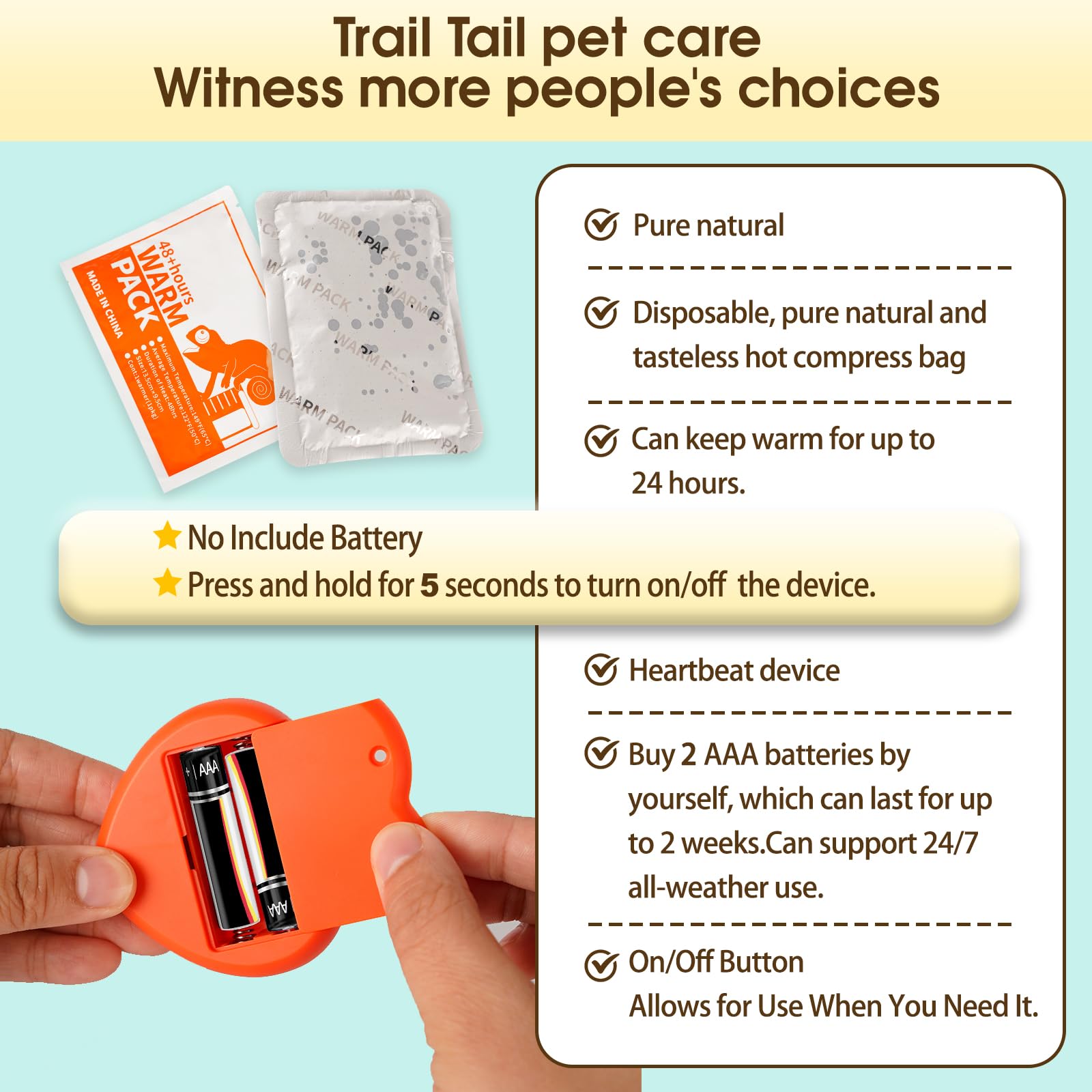 Trail Tail 2025 Dog Puppy Toy With Heartbeat New Model,Heartbeat Puppy Toy,Calming Dog Toy Set With Collar And 48H Warm Pack (Bl