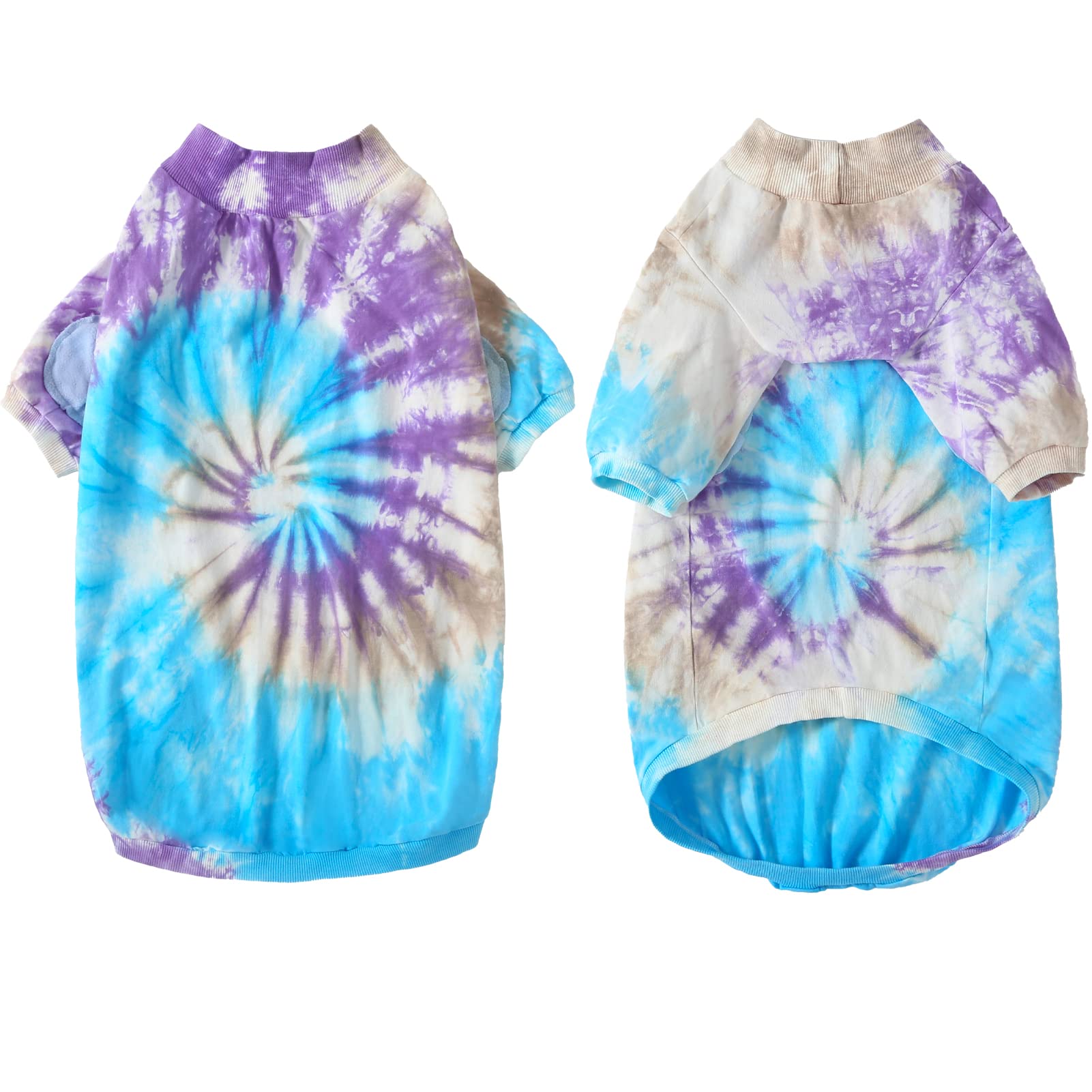 PriPre Dog Cotton Colorful Purple T-Shirts Soft and Stretchy Dog Shirt Pajamas Pets Clothes for Large Dogs(XL Purple)