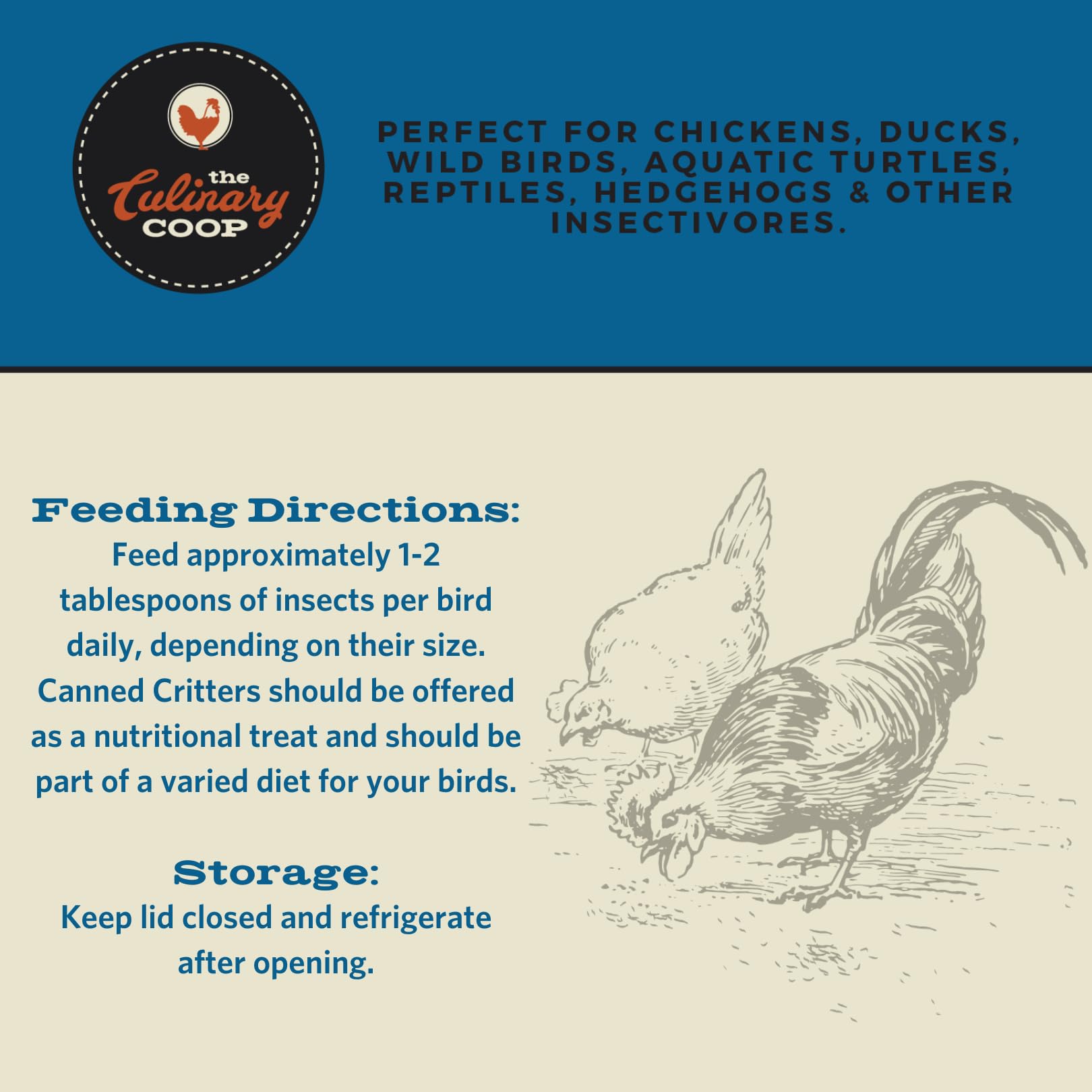 Flukers Culinary Coop Canned Soldier Worms Chicken Treat, All Natural and Packed with Protein, 2.75 oz
