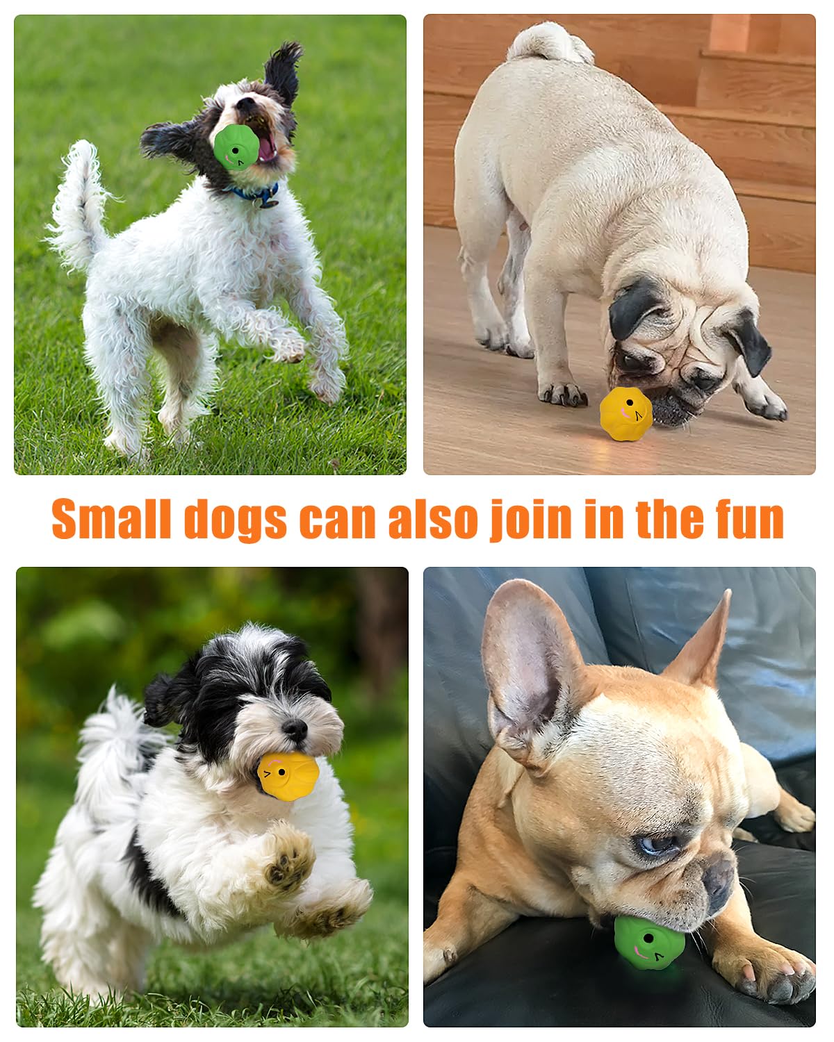 Krauzpet Cat Ball Toys With Bell And Catnip, 2    Bouncing Latex Rubber Pet Chew Toy Kitty Fetch Play Balls For Bored Indoor Adu