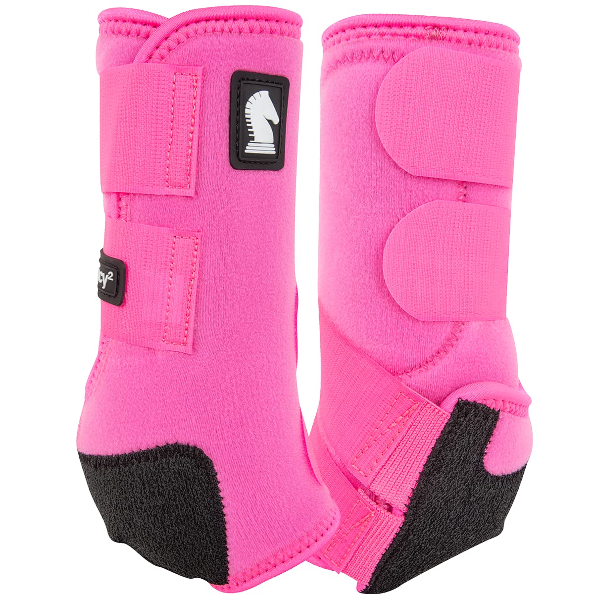 Classic Equine Legacy2 Support Boots, Hind (Hot Pink, Large)