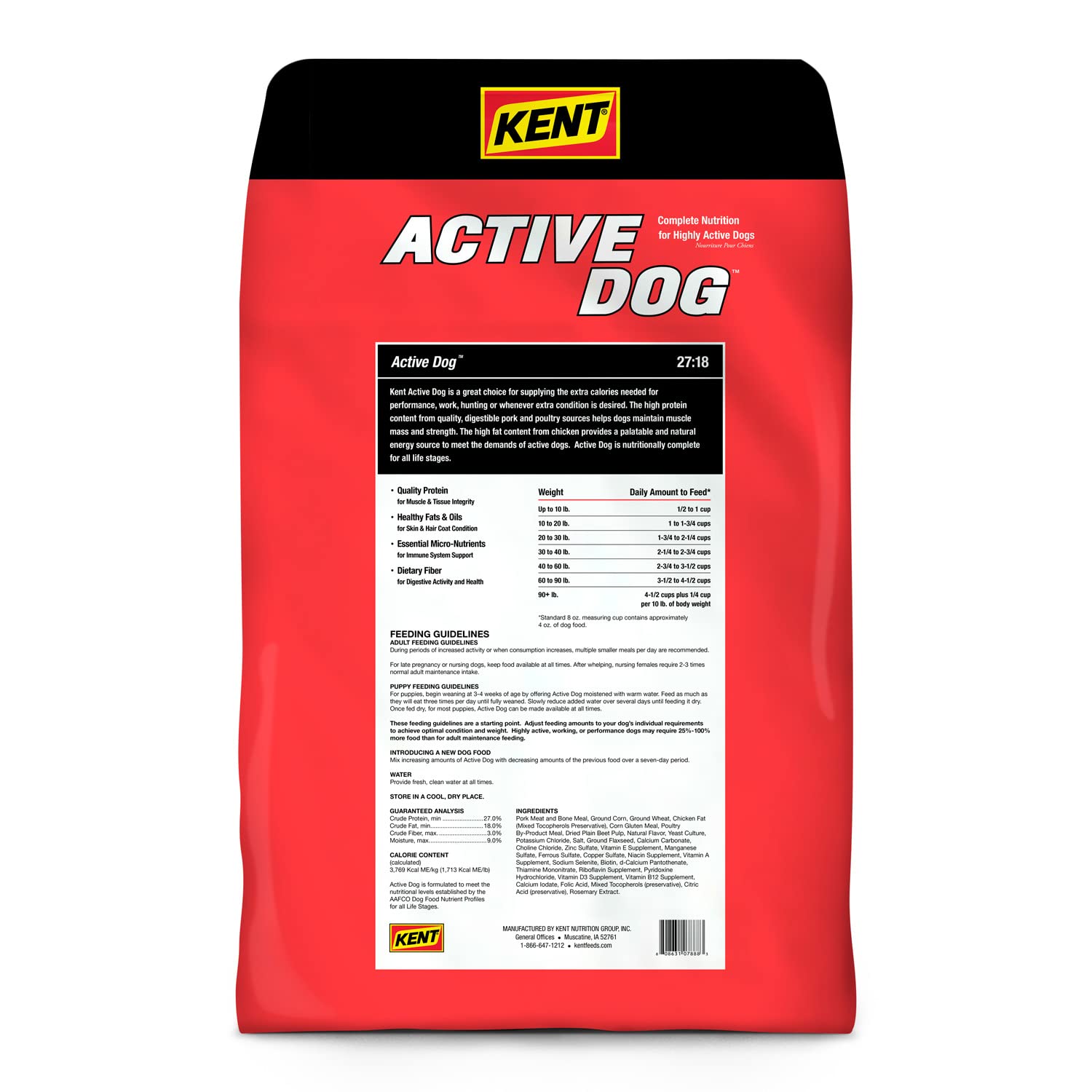 KENT 40lb Active Dog Food