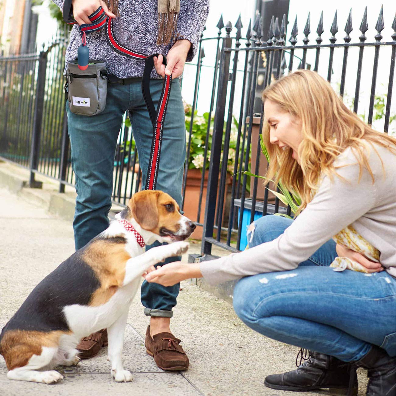 Jsxd 5 Ft Heavy Duty Double Handle Dog Leash With Comfortable Padded And Reflective Rope, Suitable For Small, Medium, Large Dogs