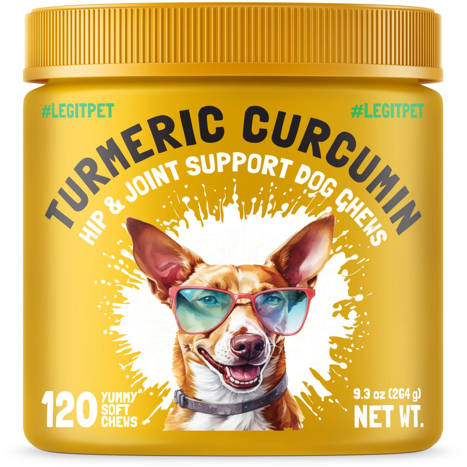 Turmeric Curcumin Hip & Joint Dogs Supplement Anti-Inflammatory Support for Arthritis & Mobility with Collagen & BioPerine Pain 
