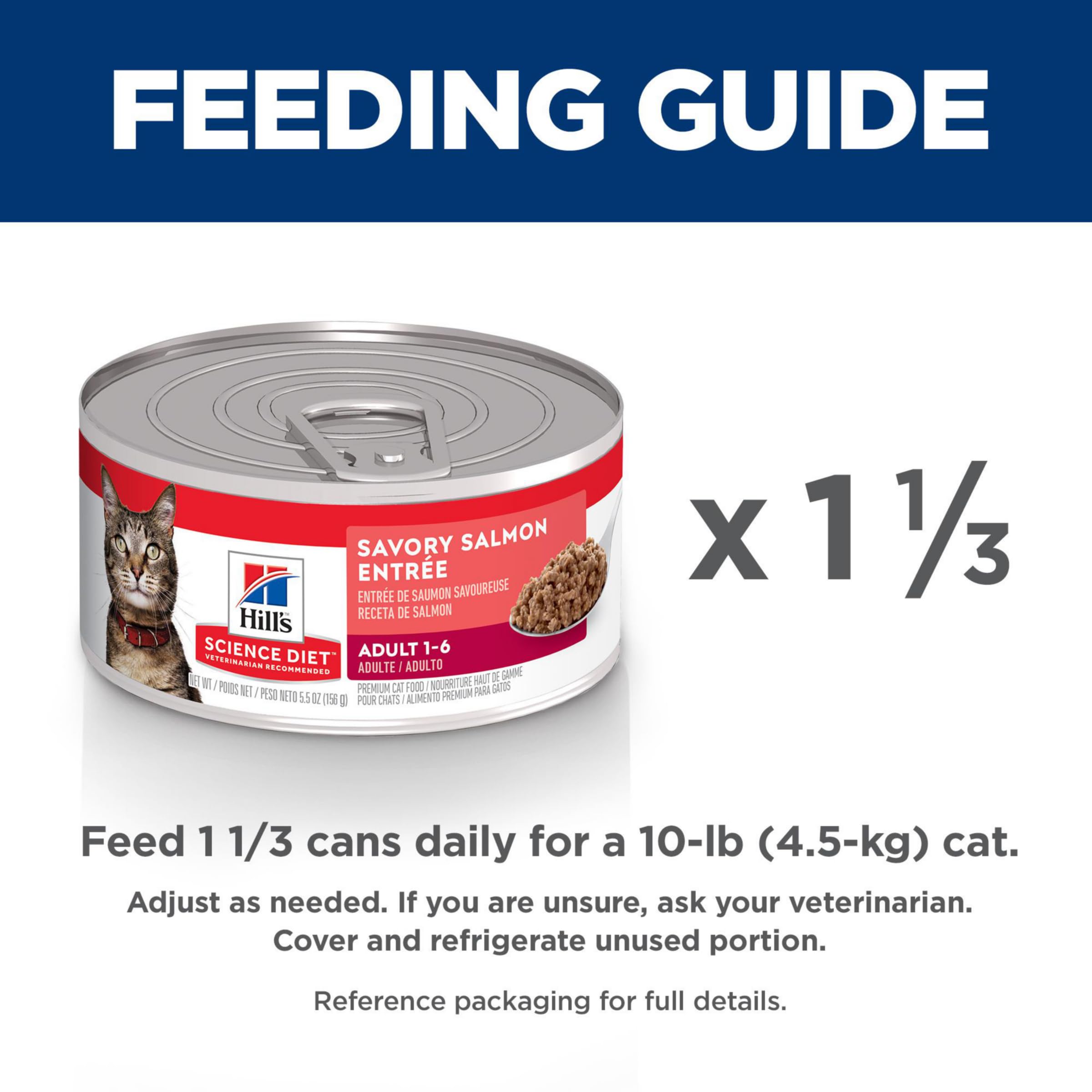 Hills Science Diet Wet Cat Food, Adult, Savory Salmon Recipe, 5.5 oz. Cans, (Pack of 24)